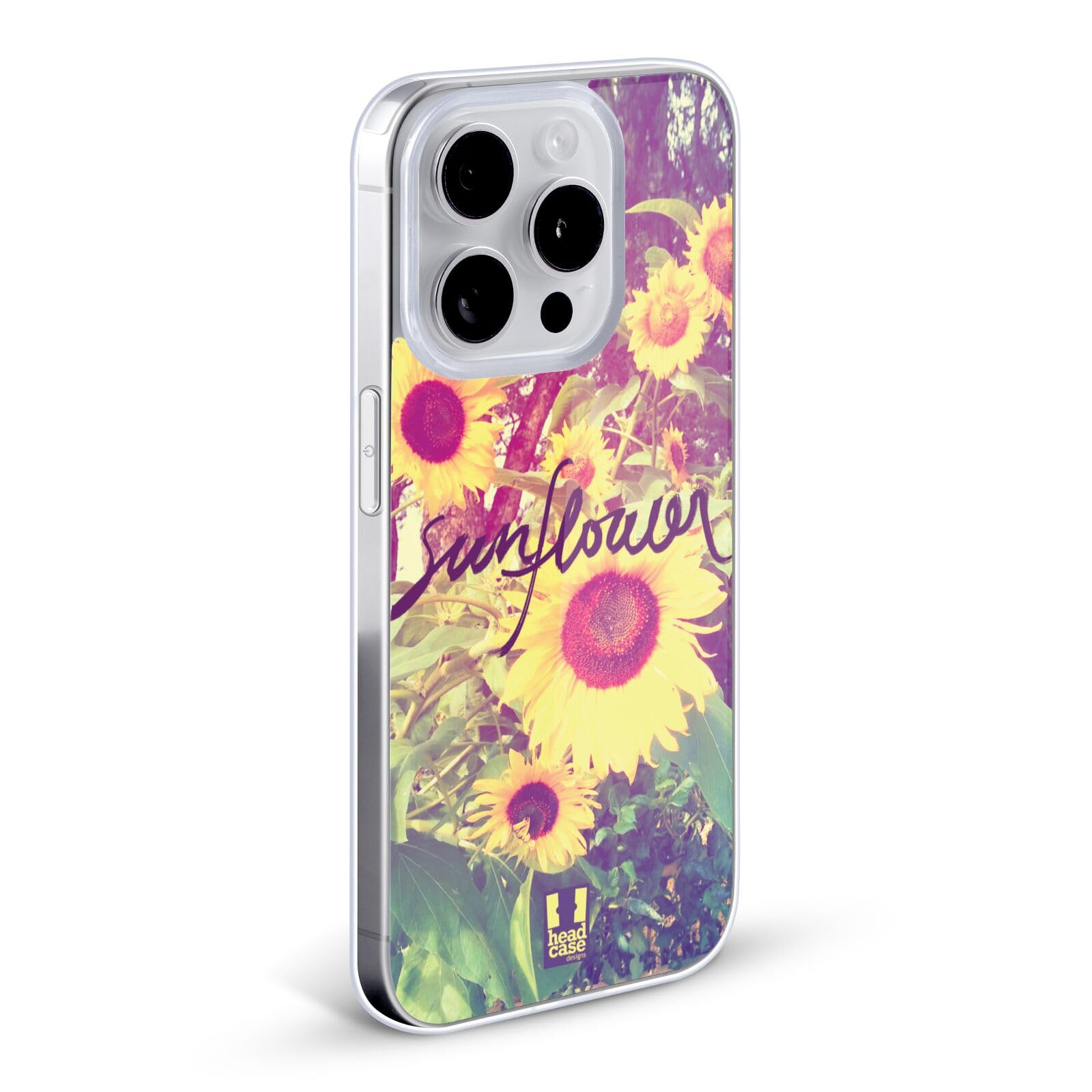 Sunflower Soft Gel Phone Case for Apple iPhone 7/8/SE 2020 & 2022 - Cute Summer Design by Head Case Designs - Perfect for Kids, Teens & Outdoor Activities
