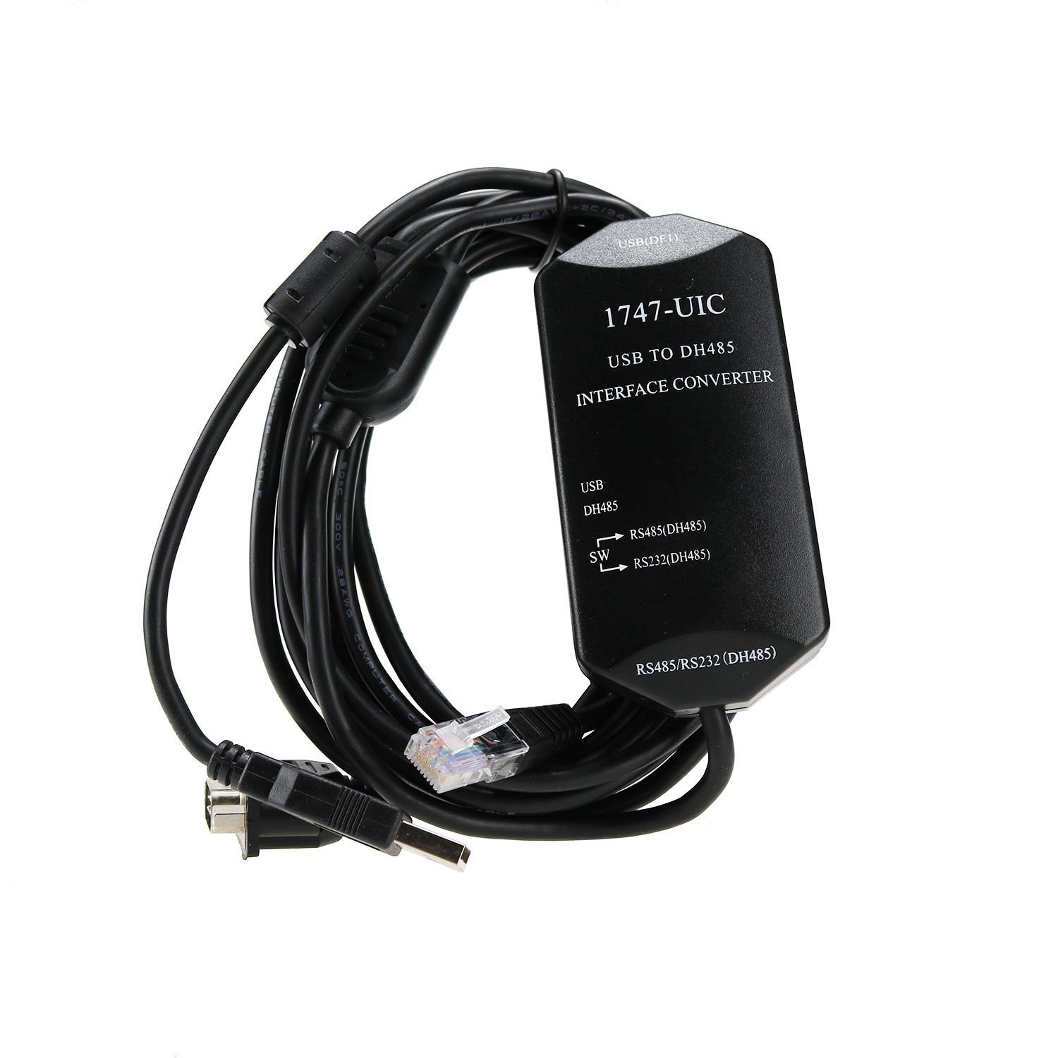 Allen Bradley 1747-UIC USB to DH485 RS485 RS232 Interface Converter - Replacement Programming Cable for PLC Communication | Industrial Automation & Control Systems