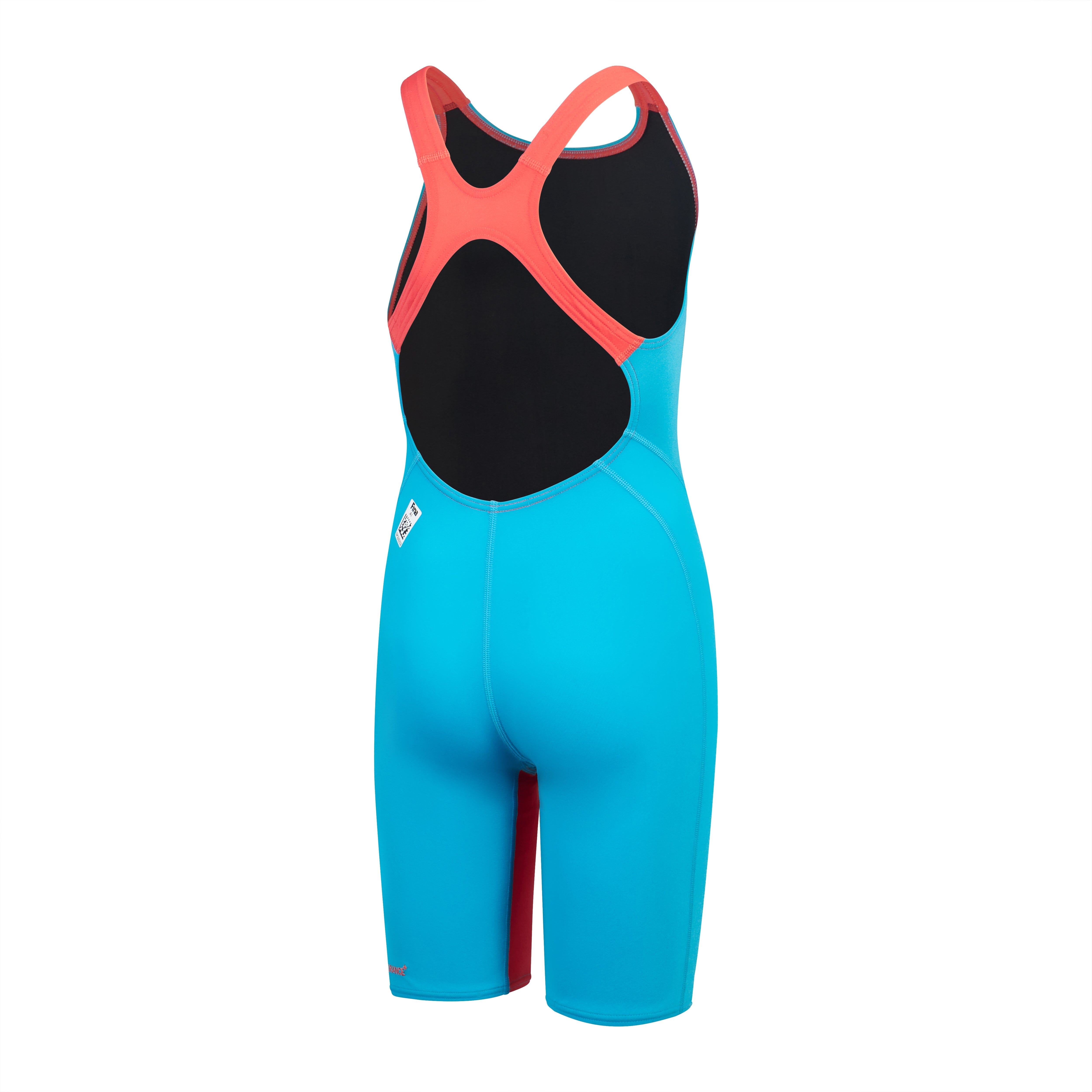 Speedo Endurance+ Max Junior Girls Kneeskin Competitive Swim Suit - Blue/Green/Purple - Durable Chlorine-Resistant Fabric for Training & Swim Meets
