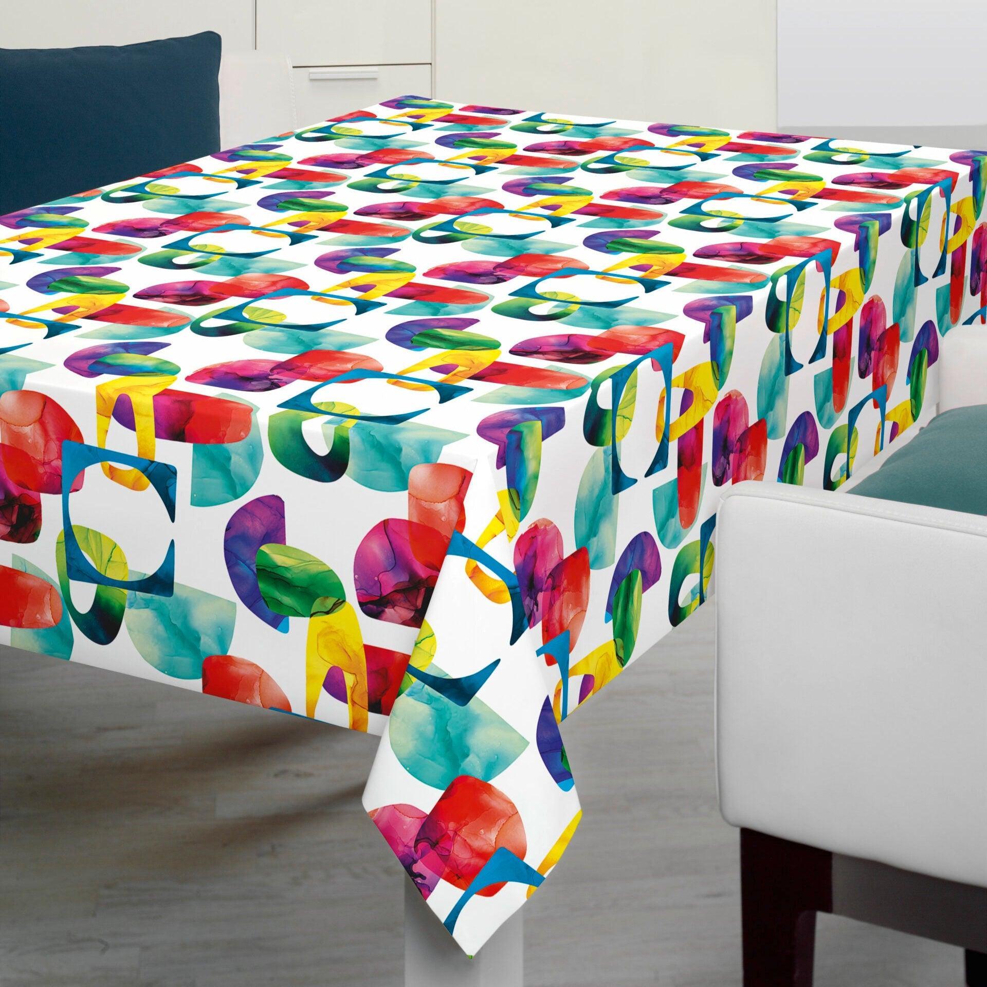 Vintage-Inspired Bright Vinyl Oilcloth - Waterproof & Durable Table Cover for Picnics, Crafts & DIY Projects
