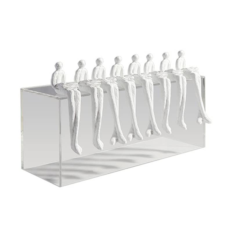 IAOHUO Modern Abstract Sculpture - Minimalist Book Person Figurine for Office Desk, Study Room, Living Room & TV Cabinet Decor | Creative Home & Workspace Decoration