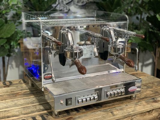 Elektra Sixties T3 Compact 2 Group Espresso Machine - Professional Coffee Maker for Home & Cafe Use