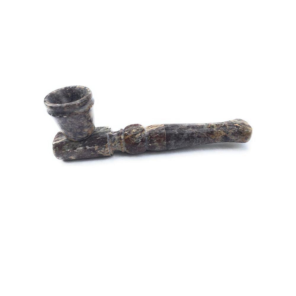 Hand Carved 5 Inch Marble Finish Soapstone Tobacco Pipe by Matchpipe - Premium Collectible Smoking Pipe for Relaxation & Gifting