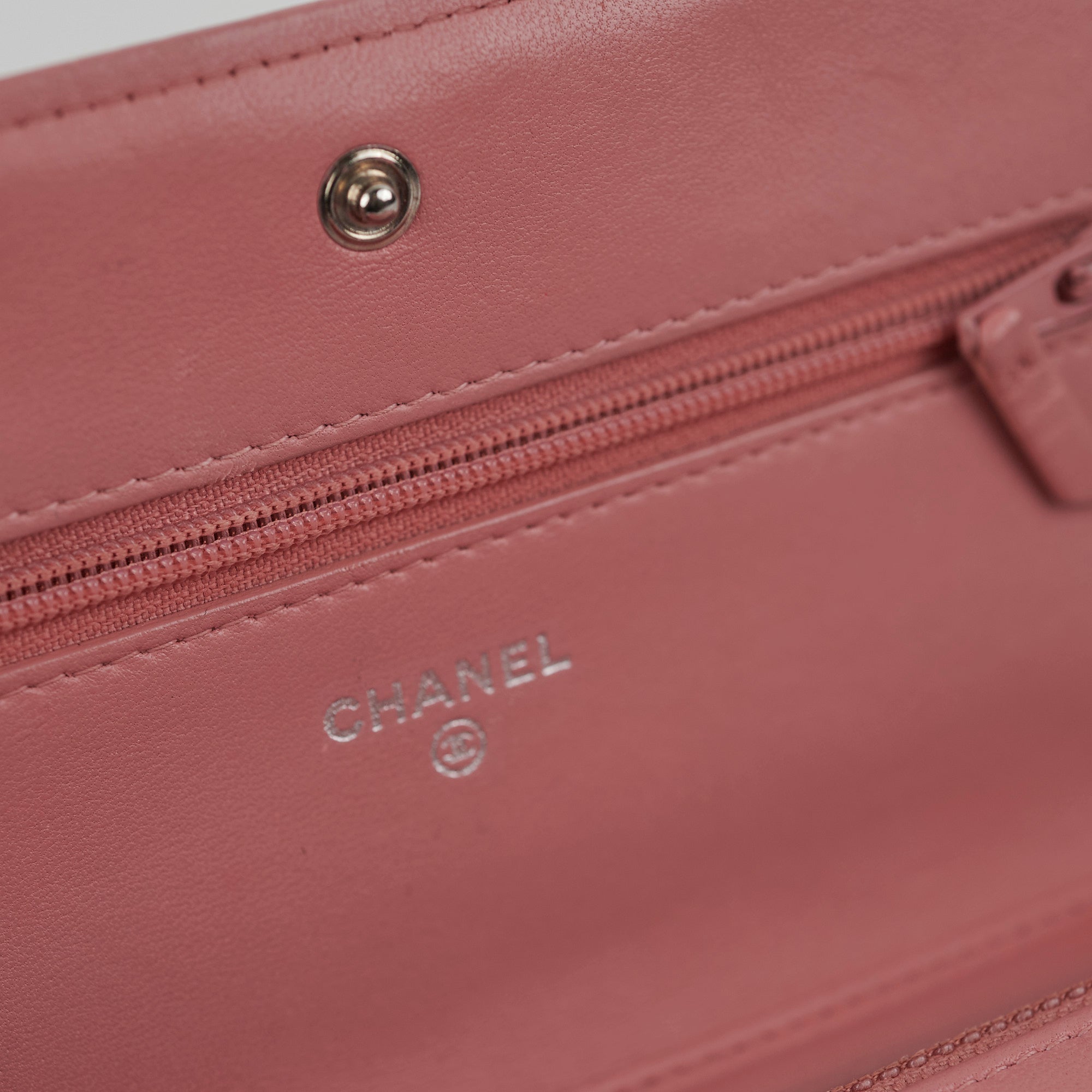 Chanel Boy Wallet On Chain WOC Lambskin Leather Crossbody Bag in Pink - Perfect for Date Night & Evening Events