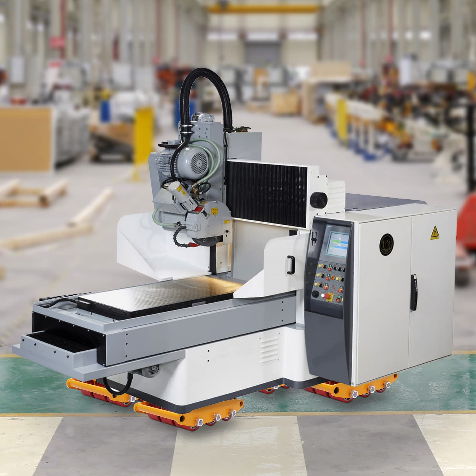 TBVECHI 15T 33000lb Heavy Duty Machinery Skate - Mini Industrial Machine Mover with 9 Roller Cargo Trolley for Workshop, Factory & Warehouse Equipment Moving