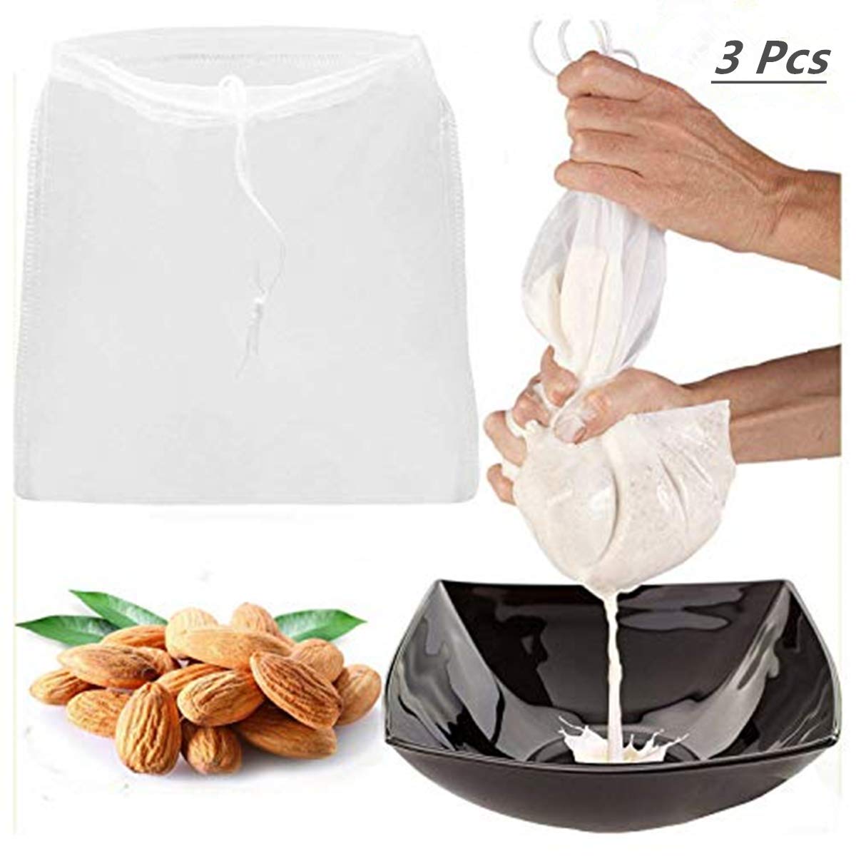 Premium Nut Milk Bags 3-Pack - 12