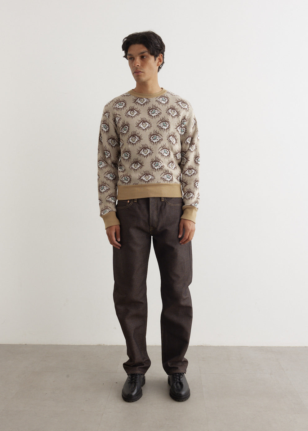 Vintage 8G Jacquard Knit Speakeasy Sweater for Men & Women - Retro Style Pullover for Casual Wear, Fall & Winter Fashion