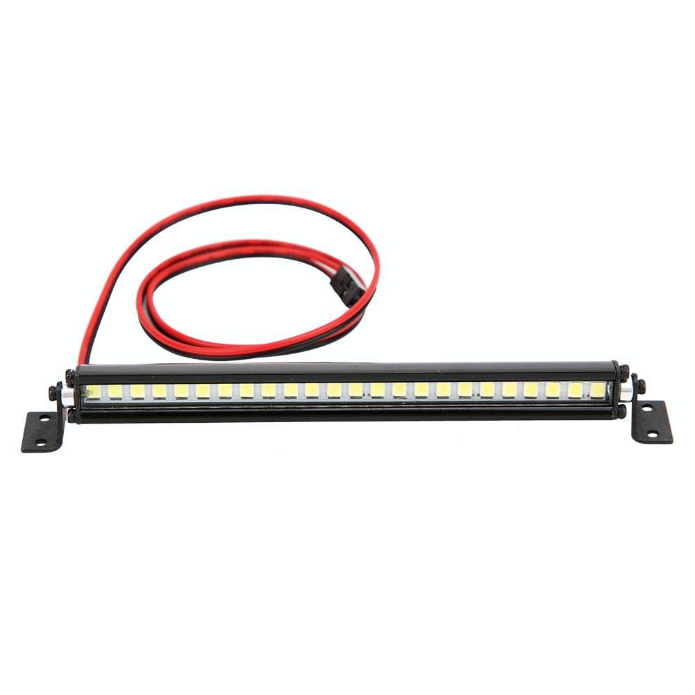Tbest 24 LED Mini Light Bar Roof Lamp for 1/10 RC Toy Cars - Black RC Car Accessory | Perfect for Night Racing, Off-Road Adventures & RC Model Customization
