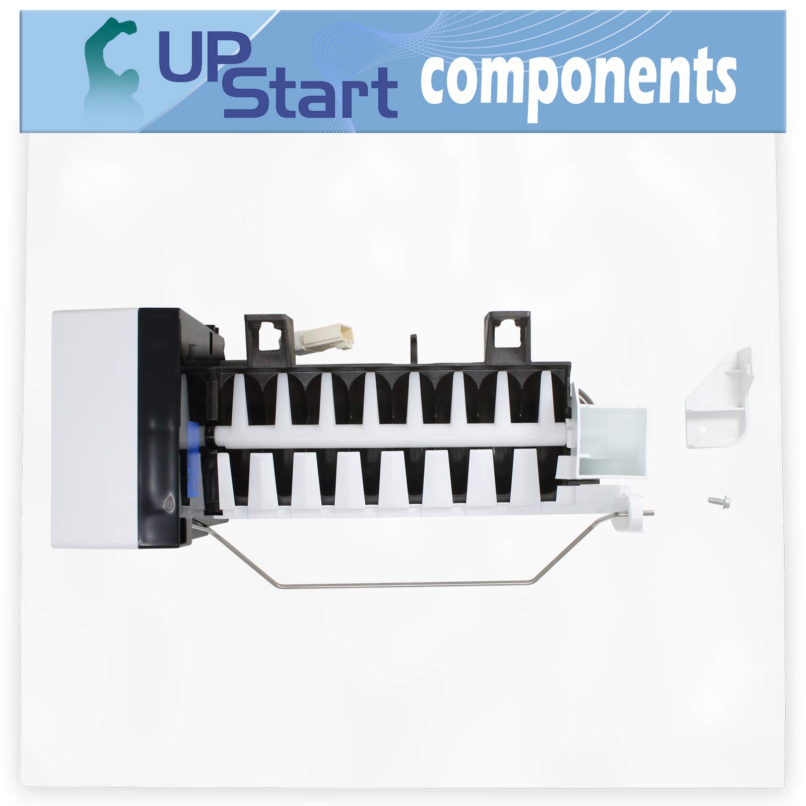 Whirlpool ED5LHAXMT11 Refrigerator Ice Maker Assembly Replacement - Compatible with W10190960 & AP3182733 Icemaker Parts | Perfect for Kitchen Appliance Repair & DIY Home Maintenance