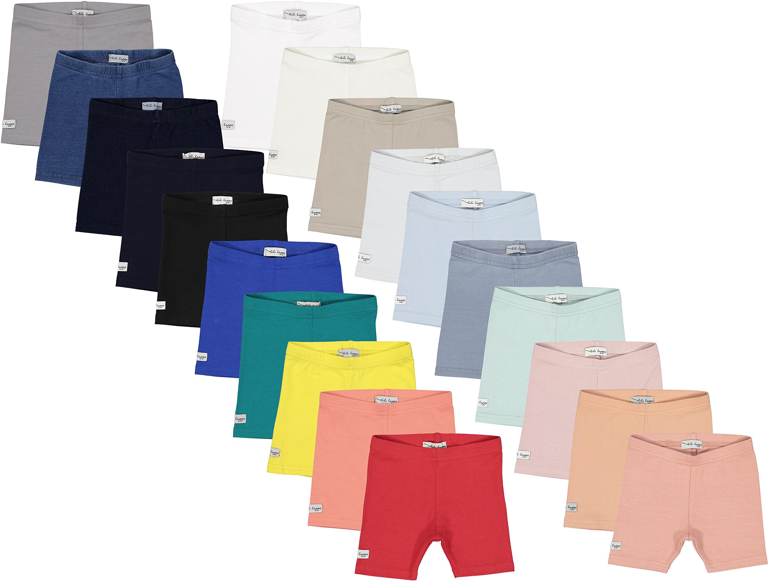 Lil Legs Unisex Cotton Short Leggings for Boys & Girls - Medium Jean, Size 5T | Comfortable Playwear for Toddlers, Daycare & Outdoor Activities