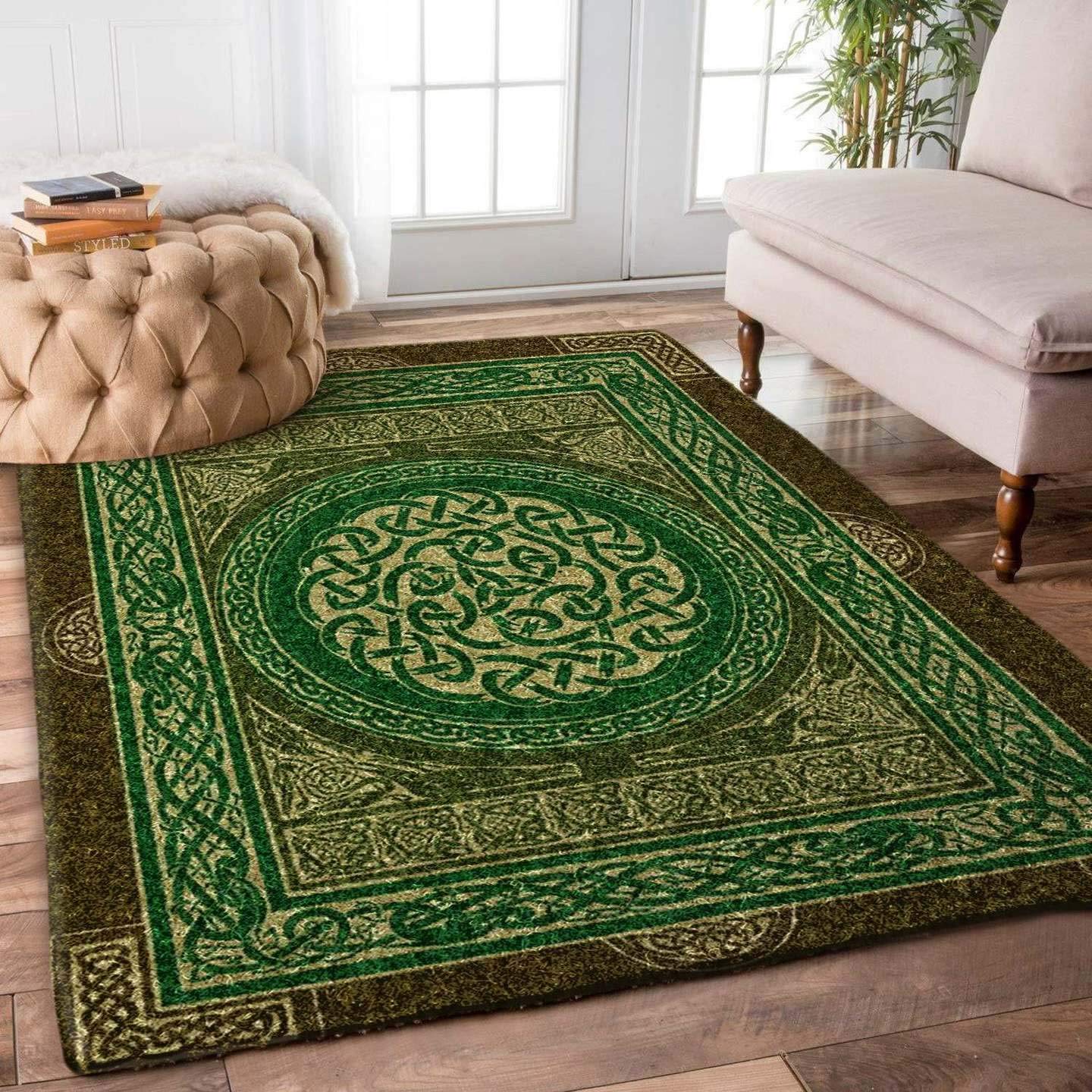 Handmade Celtic Rug - Large Bohemian Area Rug for Living Room, Bedroom & Home Decor | Soft & Durable Floor Covering
