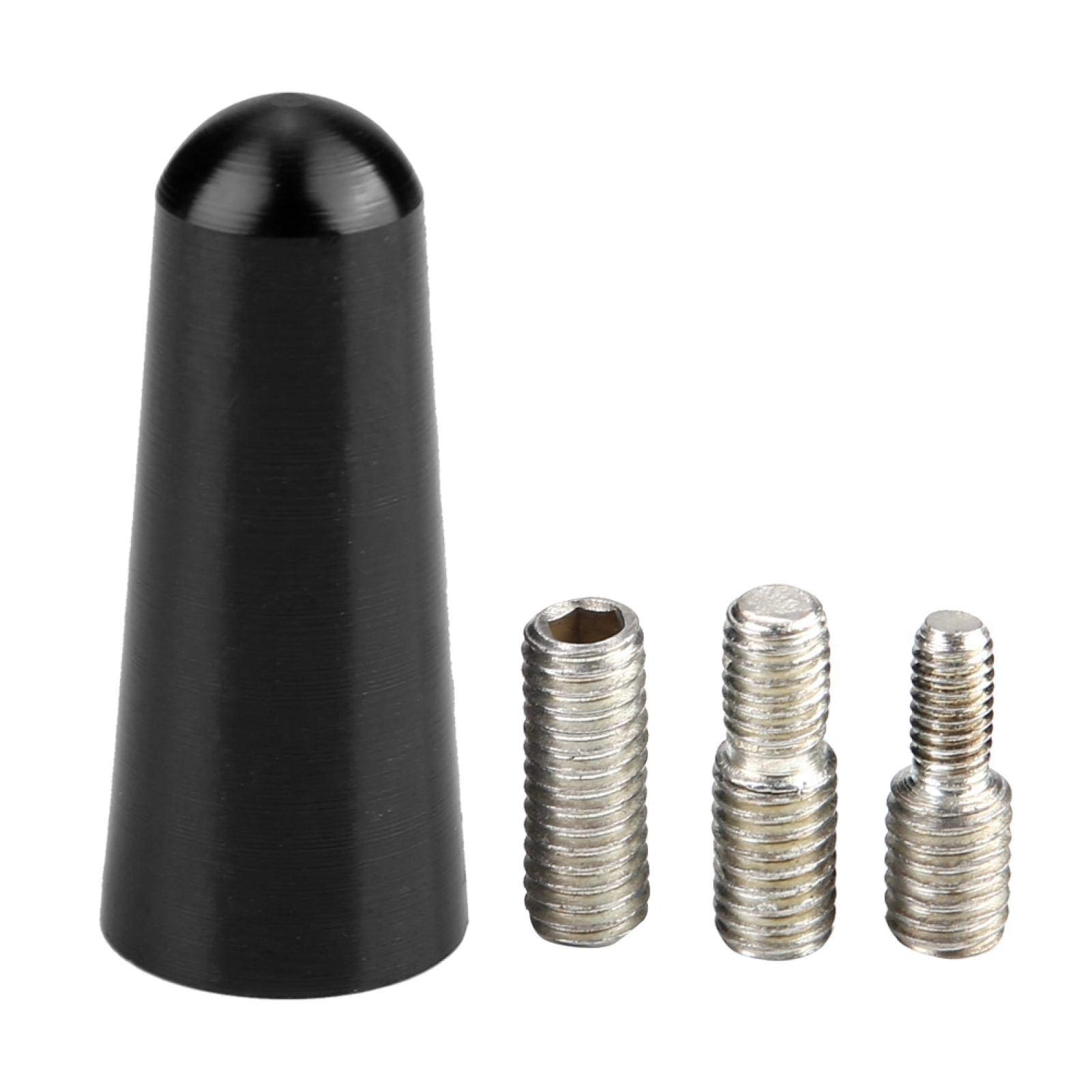 3cm/1.2in Short Car Antenna - Aluminum Alloy Universal Car Roof Antenna Adapter - Compact 3cm Threaded Rod Antenna with Decorative Cover - Fits Most Vehicles for Enhanced Aesthetics & FM/AM Radio Reception - Perfect for Sedans, SUVs, and Trucks