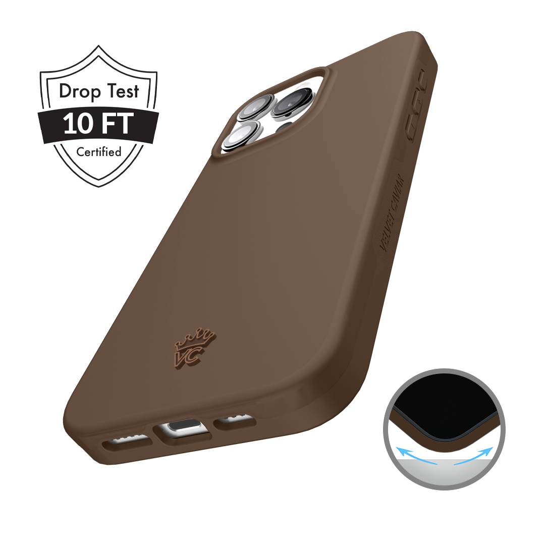 Premium Espresso Brown iPhone Case - Slim Protective Cover for iPhone [Models] - Perfect for Everyday Use, Travel & Style