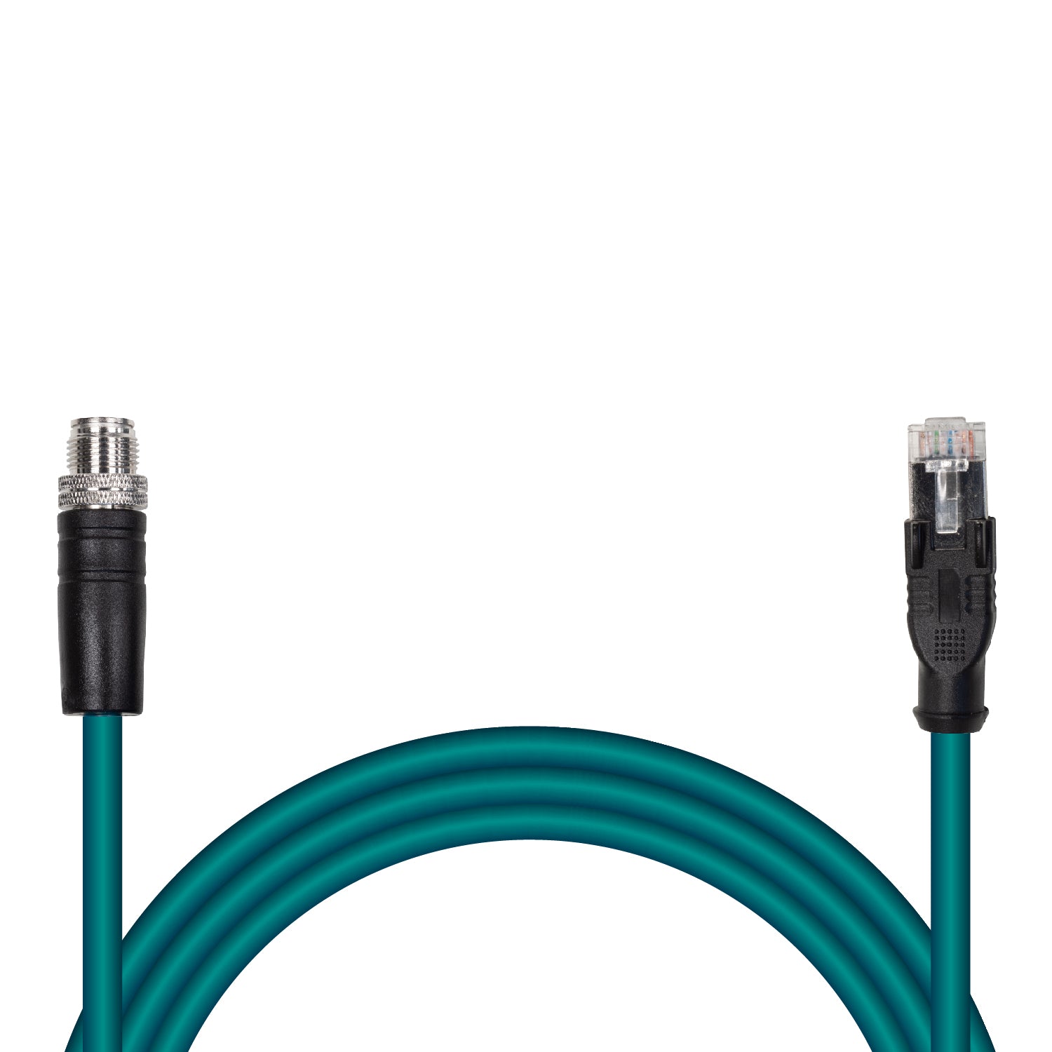 High-Speed M12 to RJ45 Ethernet Cable - Durable & Shielded for Industrial & Office Networking - Perfect for Automation, Robotics & Secure Data Transfer
