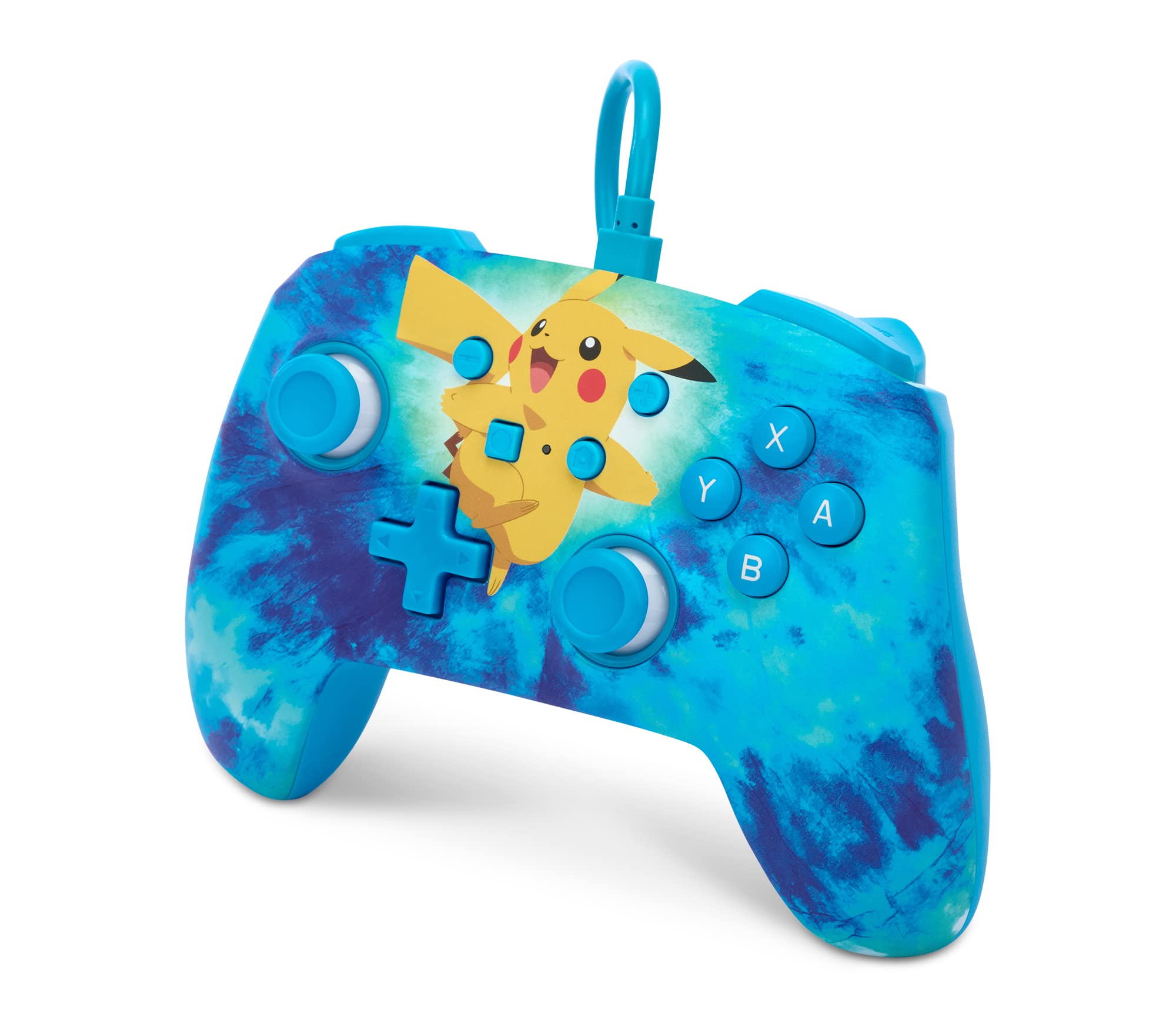 PowerA Enhanced Wired Controller for Nintendo Switch - Tie Dye Pikachu Design | Official Licensed Gamepad for Switch/Switch OLED | Perfect for Gaming, Multiplayer & Competitive Play