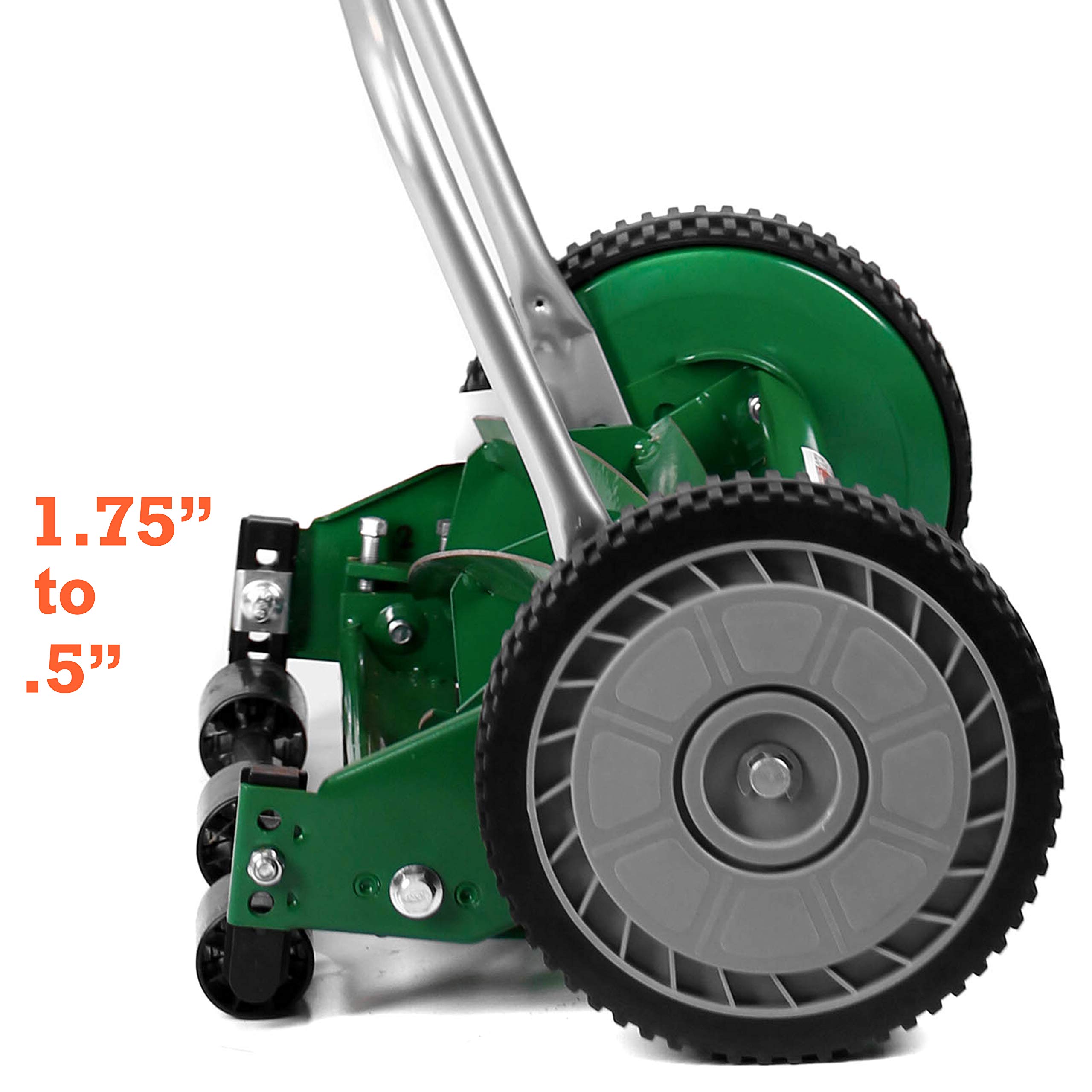 Scotts 14-Inch 5-Blade Push Reel Lawn Mower | Manual Grass Cutter for Small to Medium Yards | Eco-Friendly, Quiet & No Gas Needed | Perfect for Residential Lawns, Gardens & Eco-Conscious Homeowners