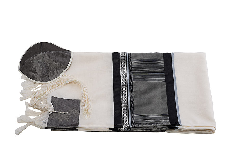 Premium Modern Tallit for Men - Elegant Prayer Shawl for Synagogue & Jewish Ceremonies - Perfect for Bar Mitzvah, Weddings & Daily Worship