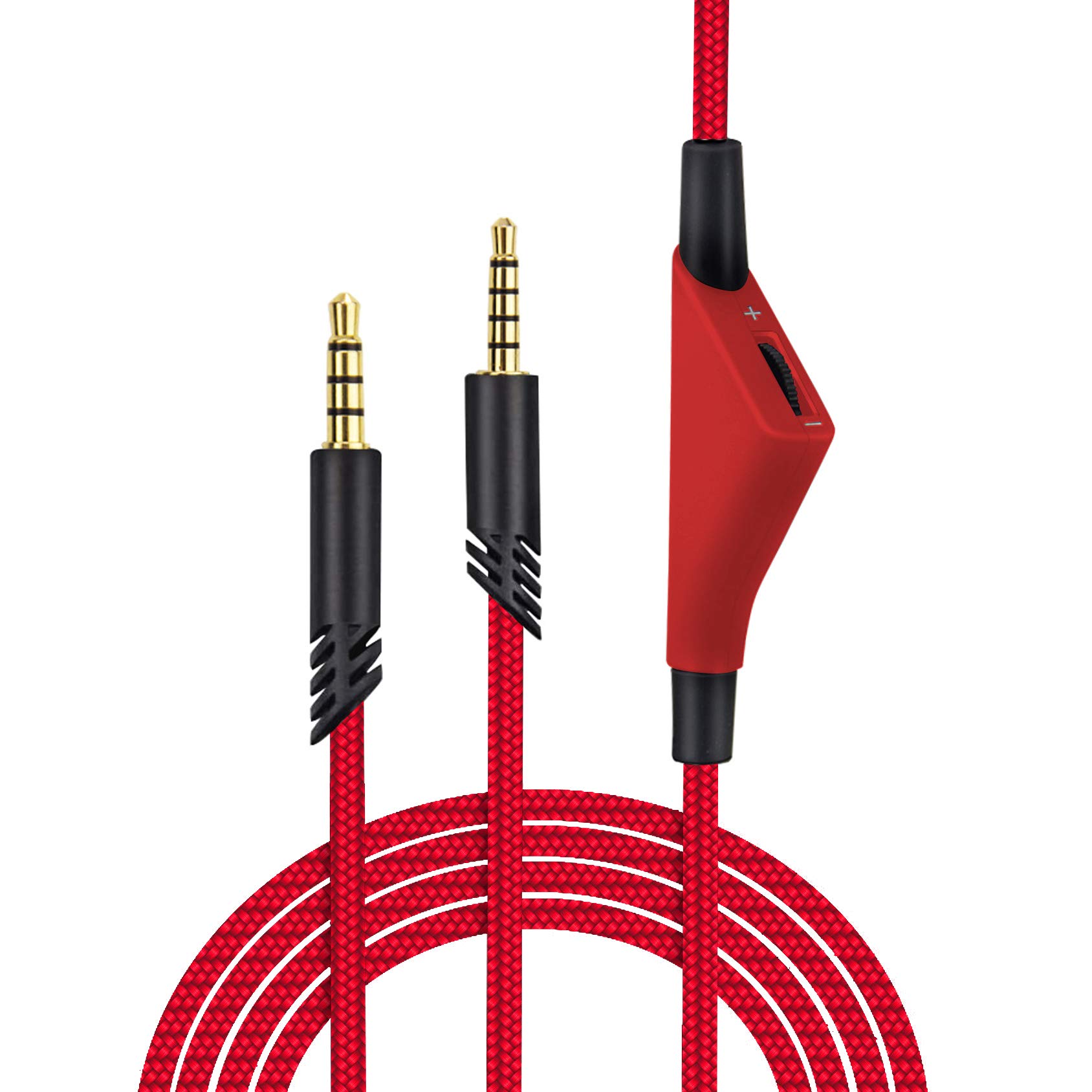Astro A40/A10 Replacement Headset Cable - 6.5ft Braided Volume Control Wire for A40TR/A40/A10 Gaming Headsets (Red) | Durable Audio Cord for PC, PS4, PS5 & Xbox Gaming Sessions