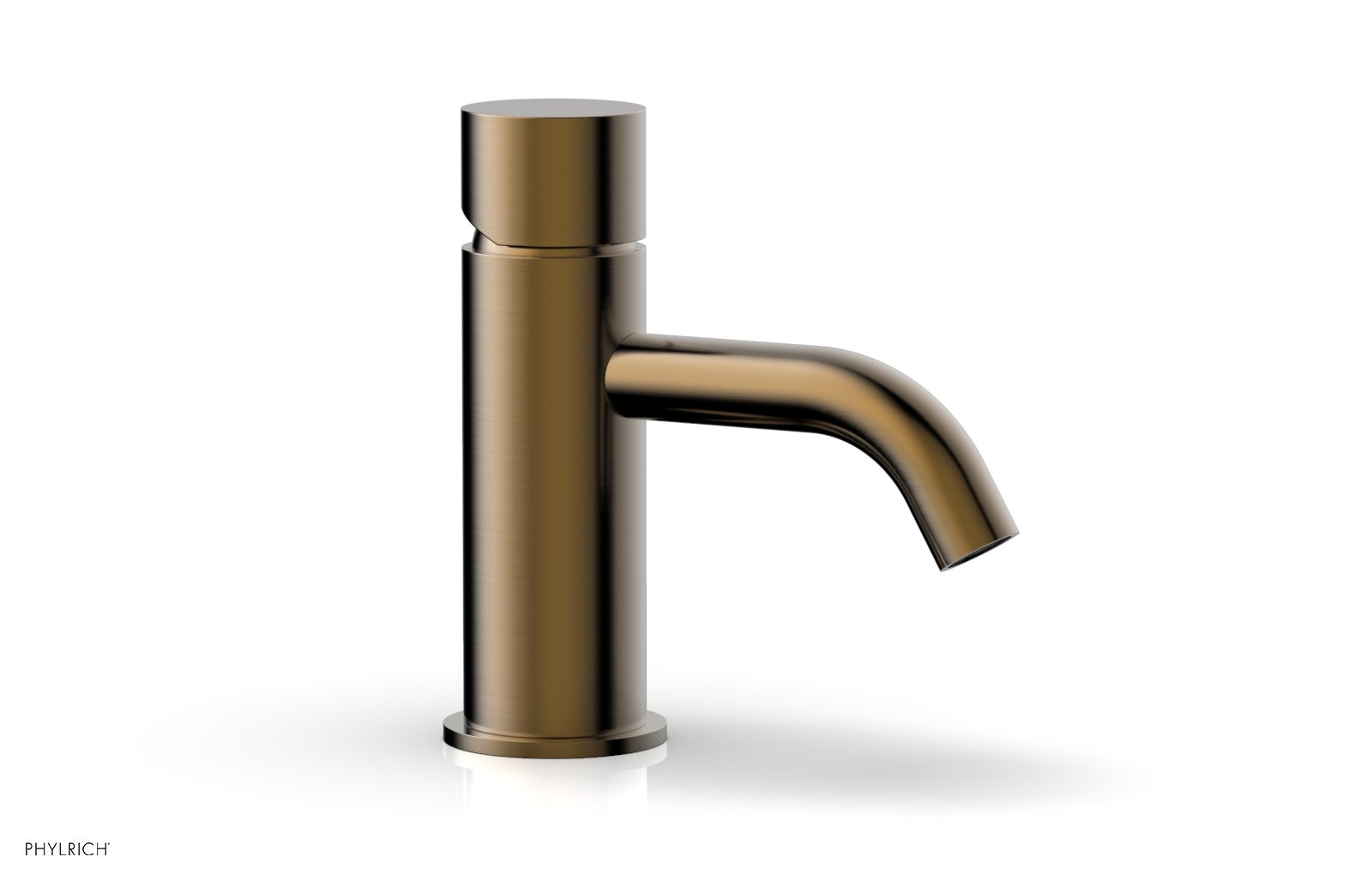BASIC II Single Hole Bathroom Faucet with Smooth Handle - Modern Waterfall Spout Design for Sink Vanity, Perfect for Home, Hotel, and Office Restroom Renovation
