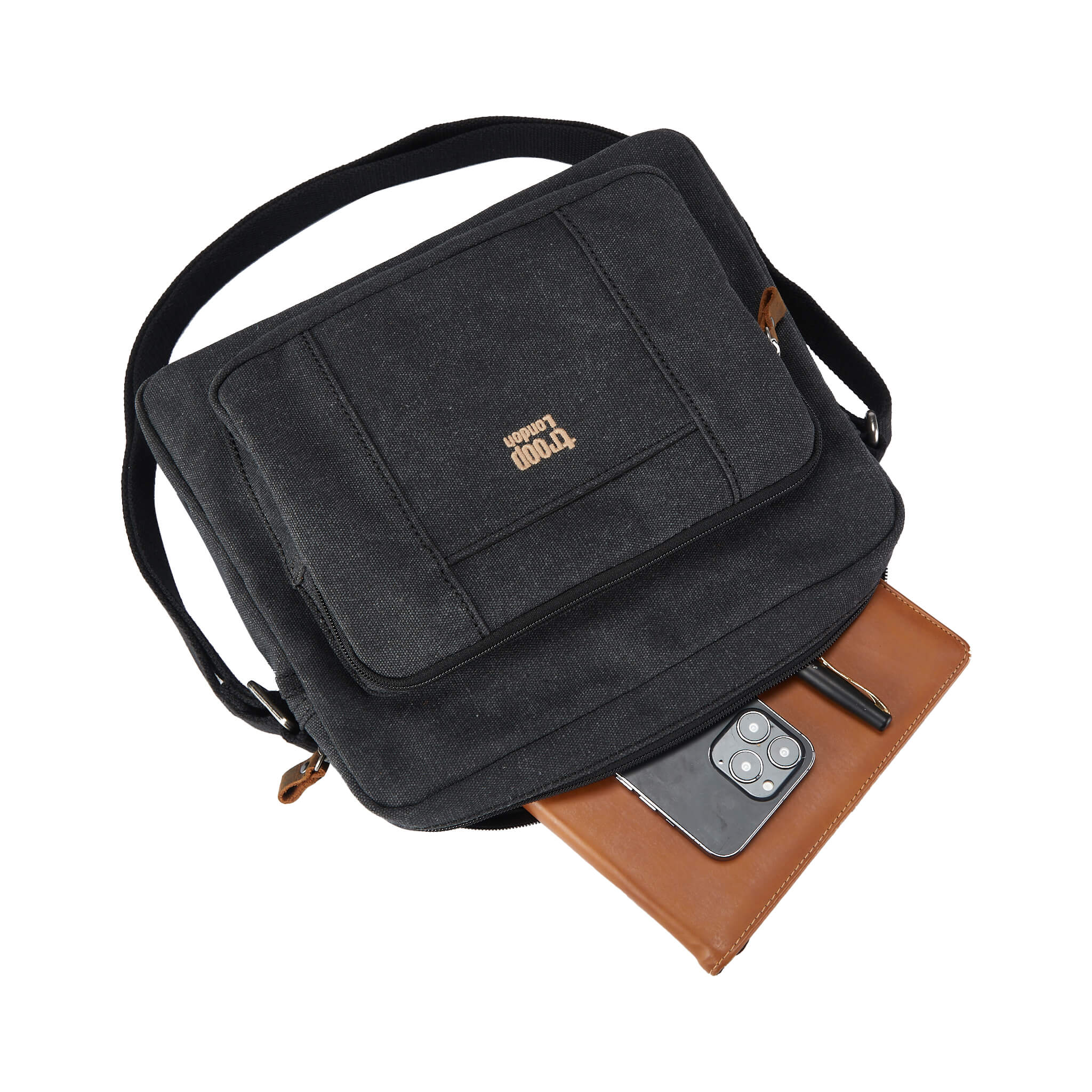 Troop London Classic Canvas Crossbody Bag for Men & Women - Stylish & Durable Messenger Bag for Travel, Work & Everyday Use