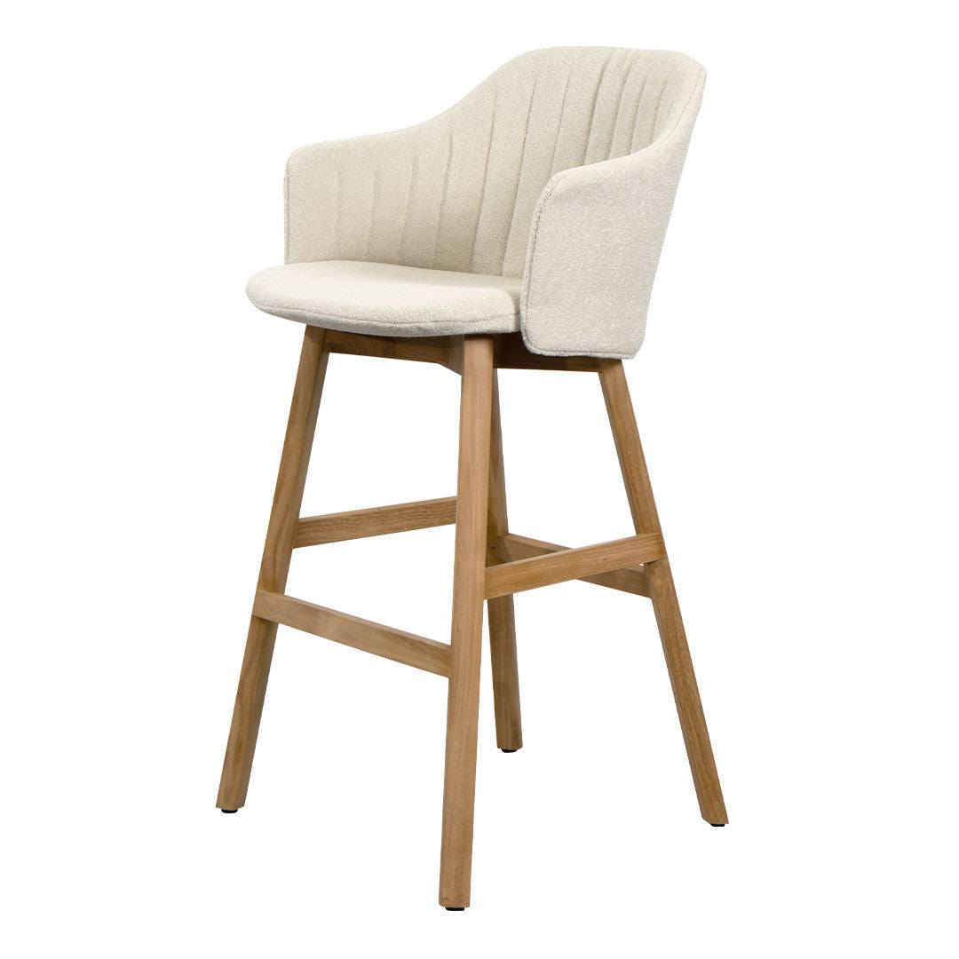 Premium Outdoor Bar Stool with Comfortable Seat Cushion & Durable Wood Base - Perfect for Patio, Deck, Backyard, and Poolside Relaxation