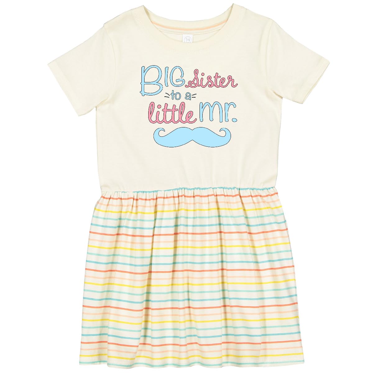 Inktastic Big Sister to a Little Mr Toddler Dress - Cute Matching Sibling Outfit for Family Photos & Special Occasions