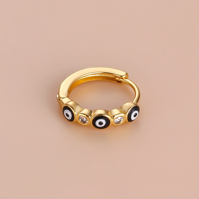 18K Gold Cartilage Enamel Hoop Bohemian Huggie Earrings for Women - Dainty Boho Ear Cuff Jewelry Gift for Her | Perfect for Parties, Weddings & Everyday Wear | HSPJ752
