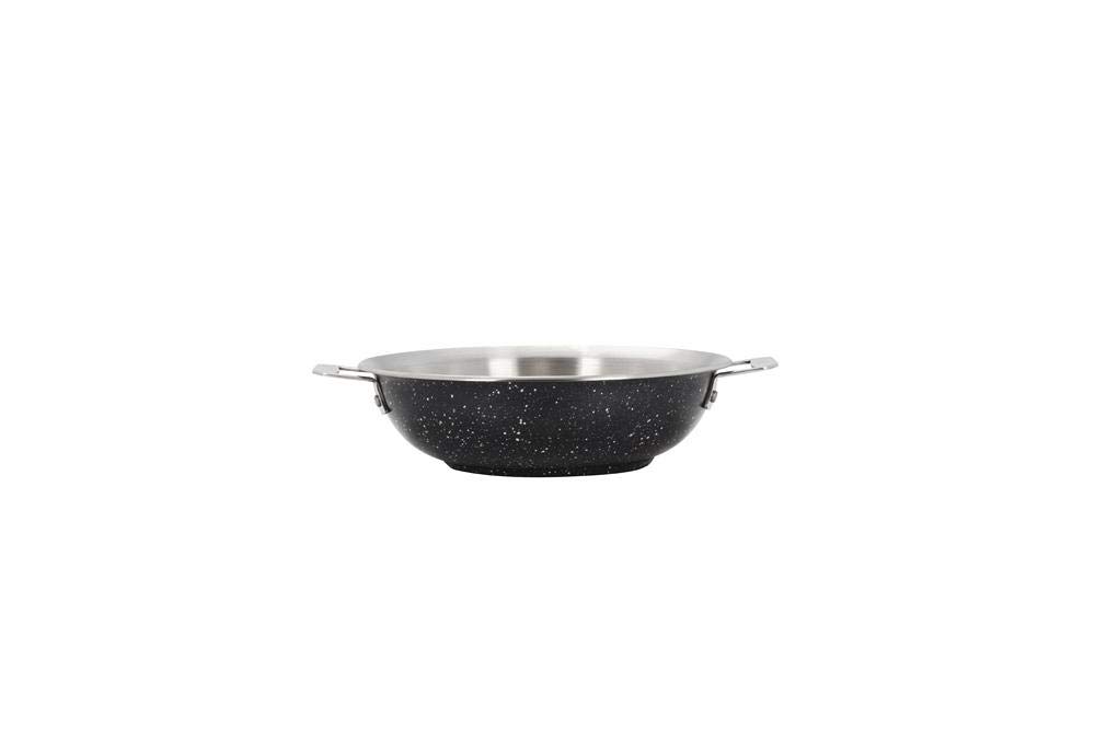 Bon Chef 60015GALAXY Hotstone 3.5 Quart Non-Stick Cucina Pan with Glass Lid - Premium Ceramic Cookware for Sautéing, Frying & Simmering - Perfect for Gas, Electric & Induction Stovetops