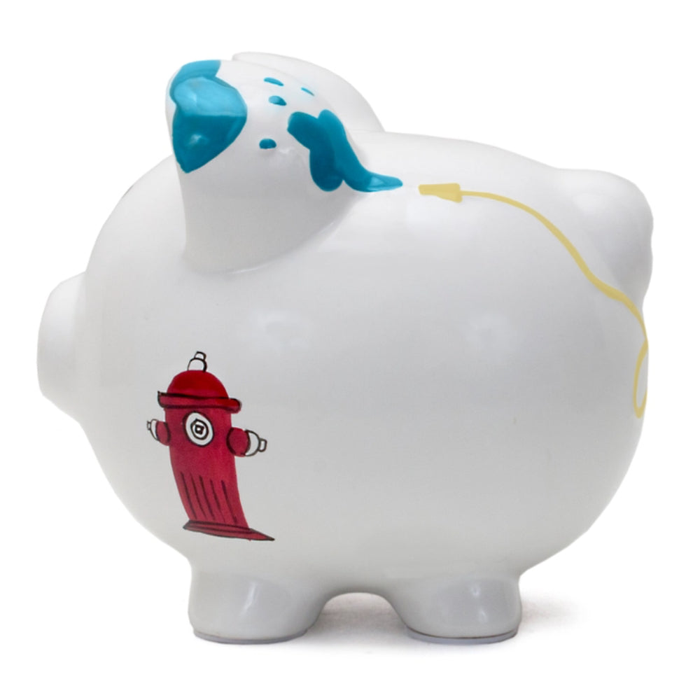 Child To Cherish Firetruck Piggy Bank - Fun & Educational Savings Bank for Kids - Perfect Gift for Birthday, Christmas & Financial Literacy Learning