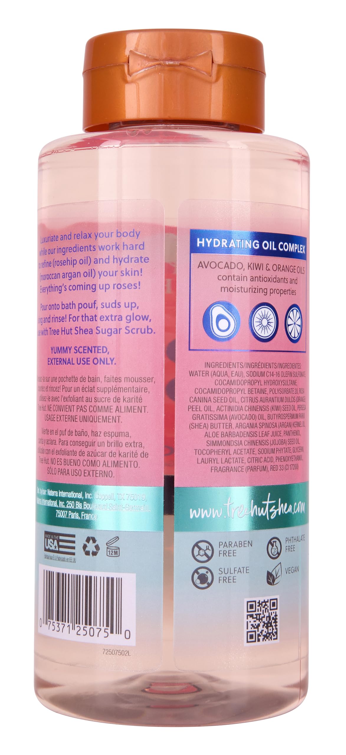 Tree Hut Moroccan Rose Foaming Body Wash - 18 oz Hydrating & Nourishing Shower Gel for Dry Skin | Floral Scented Bath & Shower Essential for Women & Men | Perfect for Daily Skincare Routine & Spa-Like Experience at Home