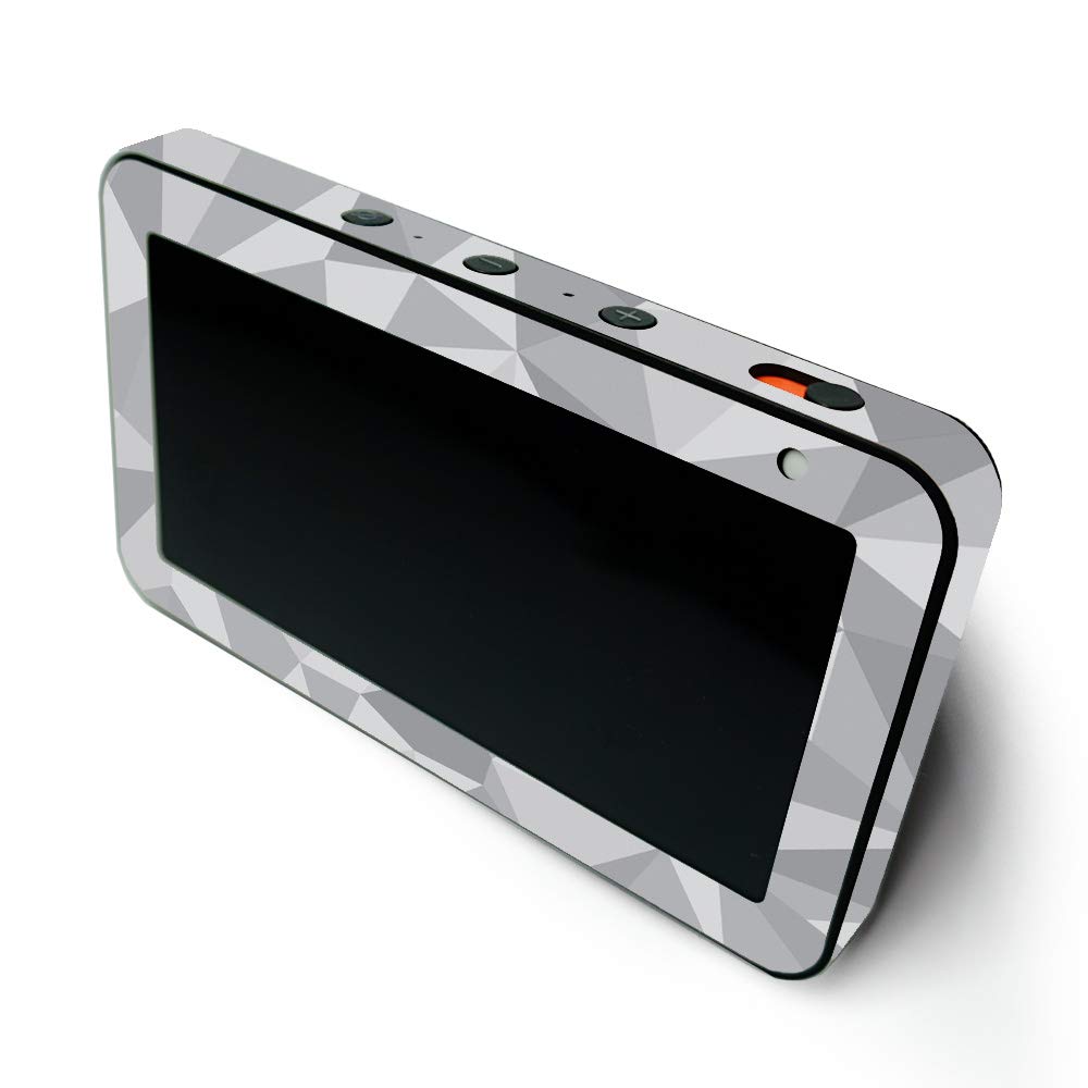 MightySkins Protective Vinyl Wrap for Amazon Echo Show 5 (1st & 2nd Gen) - Gray Polygon Design | Easy to Apply & Remove | Made in USA | Customizable Decal for Home & Office Decor