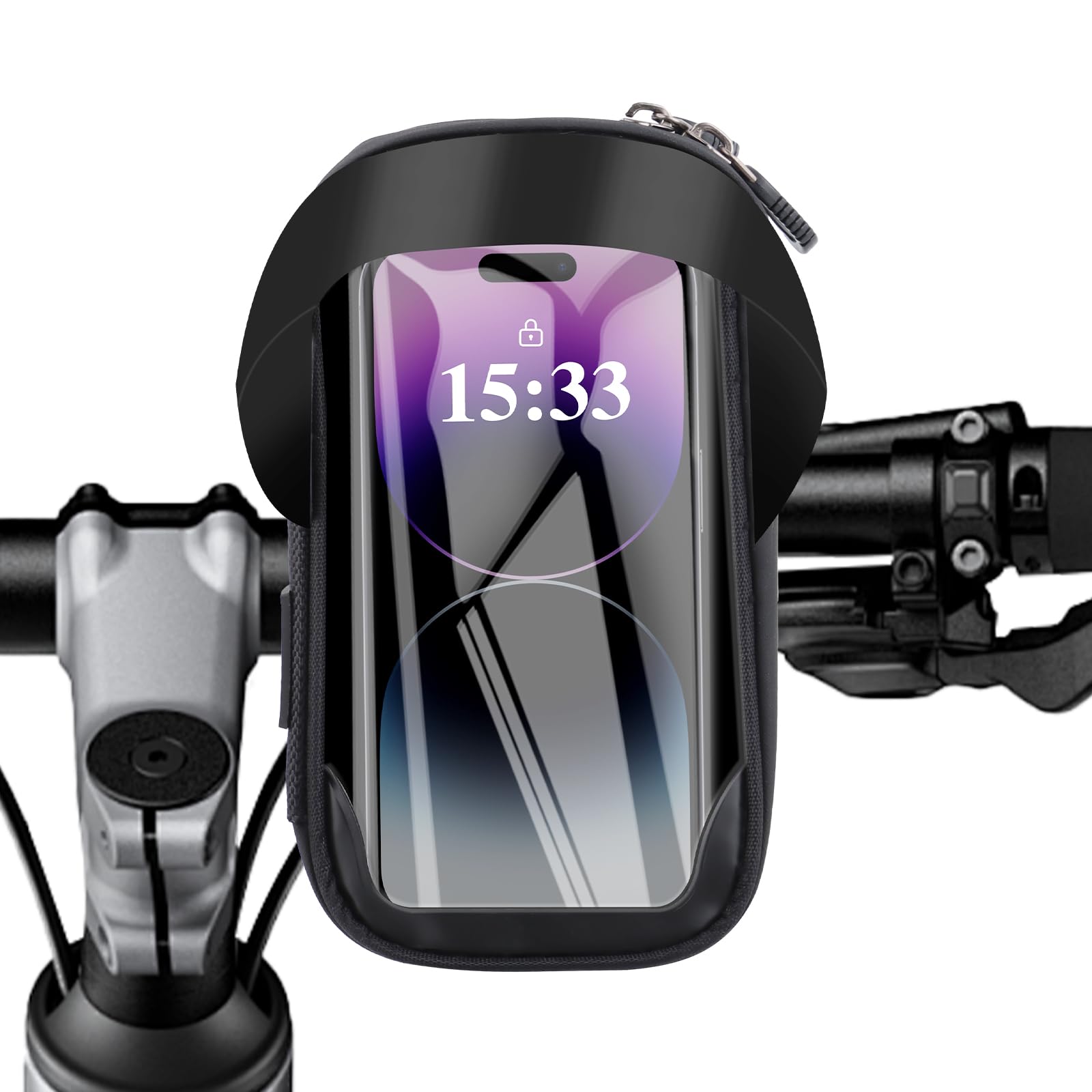 UKOFEW Waterproof Bike Phone Holder - 360° Rotatable Bicycle Mount for Smartphones up to 6.4 Inches - Perfect for Cycling, Commuting & Outdoor Adventures