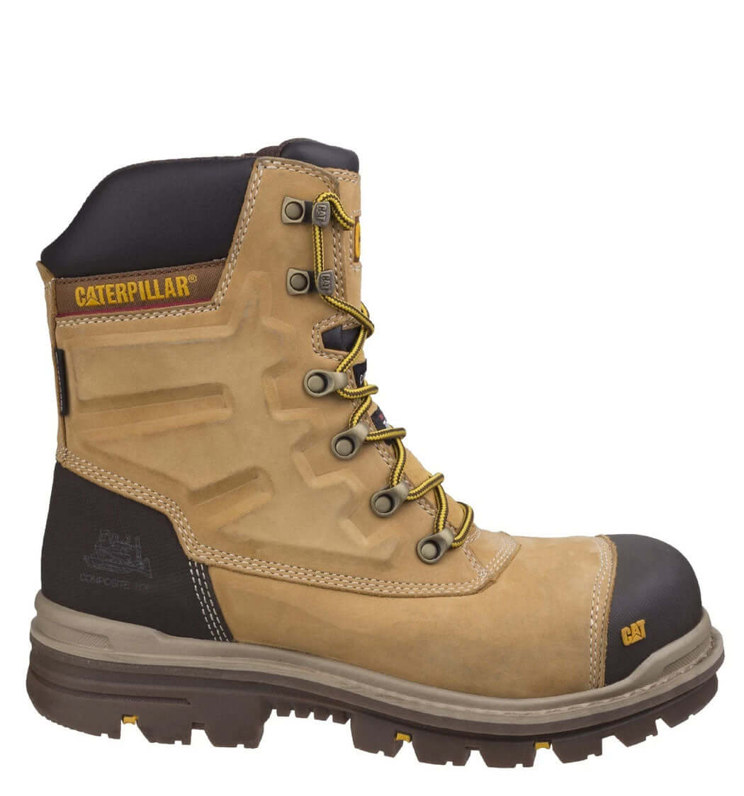 Caterpillar Premier S3 Waterproof Steel Toe Safety Boots for Men - Heavy Duty Work Boots for Construction, Warehouse & Outdoor Jobs