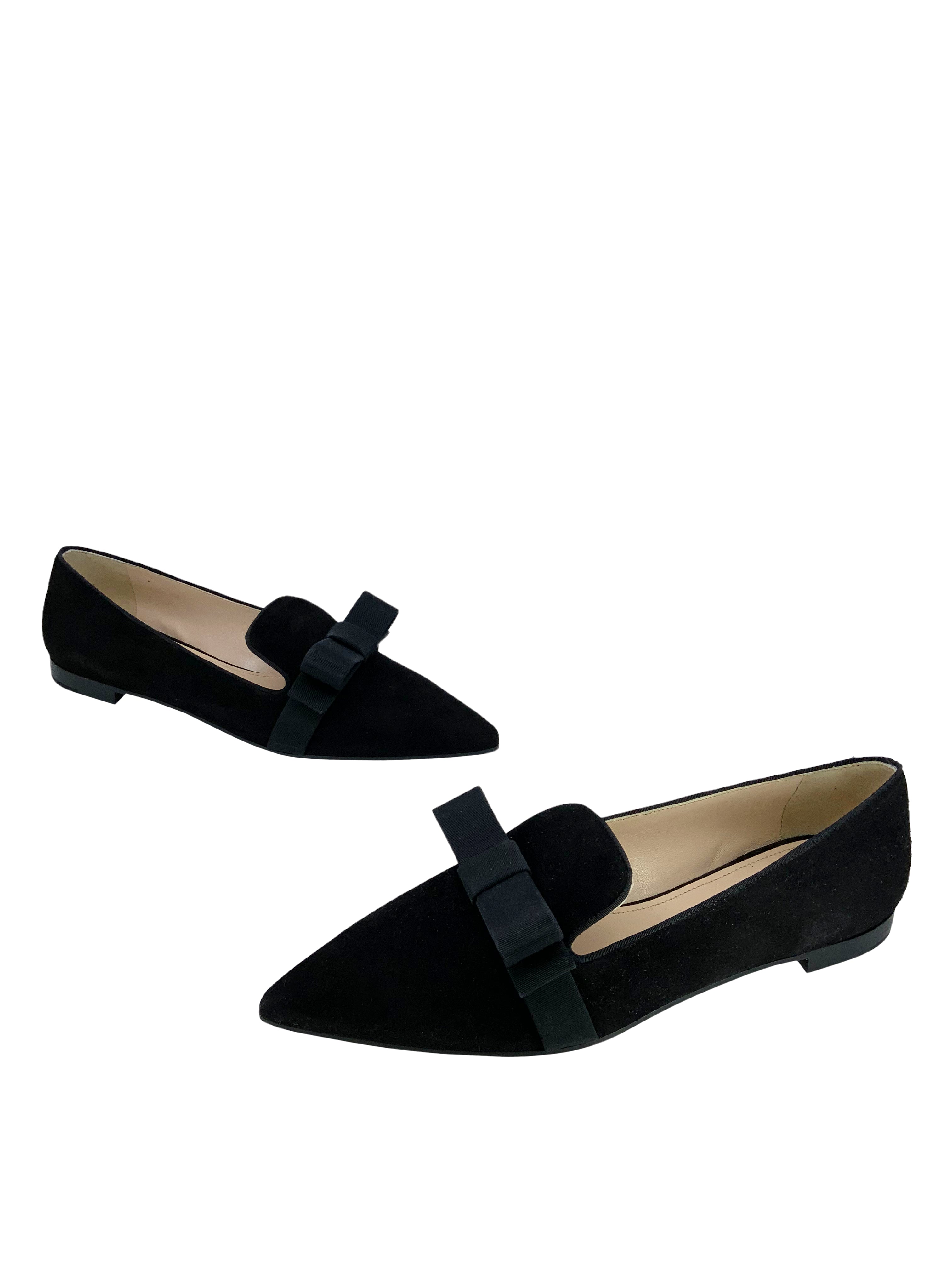 Prada Suede Point Toe Bow Pump Women's Size 7 US | Luxury Designer Heels for Work, Parties & Special Occasions