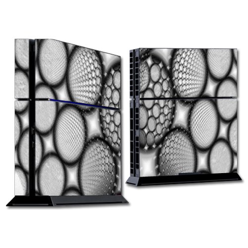 MightySkins Protective Vinyl Skin Wrap for Sony PlayStation 4 (PS4) Console - Fractal Circles Design | Customizable Decal Sticker | Scratch-Resistant Cover | Perfect for Gaming Setups & Home Decor
