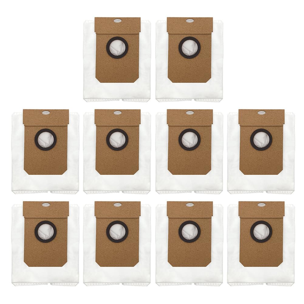 Donkivvy 10 Replacement Dust Bags Compatible with Cecotec Conga 11090 Spin Robot Vacuum Cleaner - Perfect for Pet Hair, Dust, and Allergen Removal in Home Cleaning