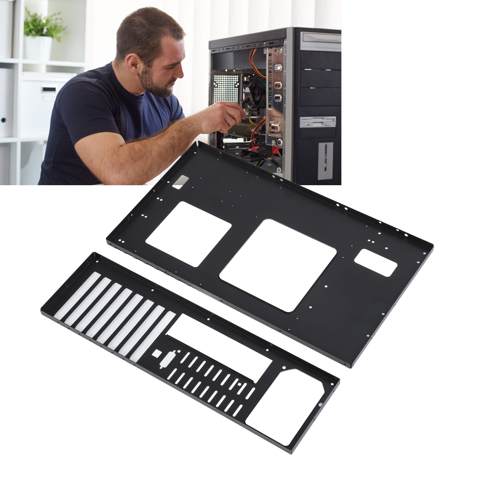 DIY Gaming Computer Case - ATX Open Chassis Rack for X79/X99 Dual Server Motherboards | Supports ATX, Micro ATX & ITX | Perfect for Custom PC Builds & Gaming Rigs