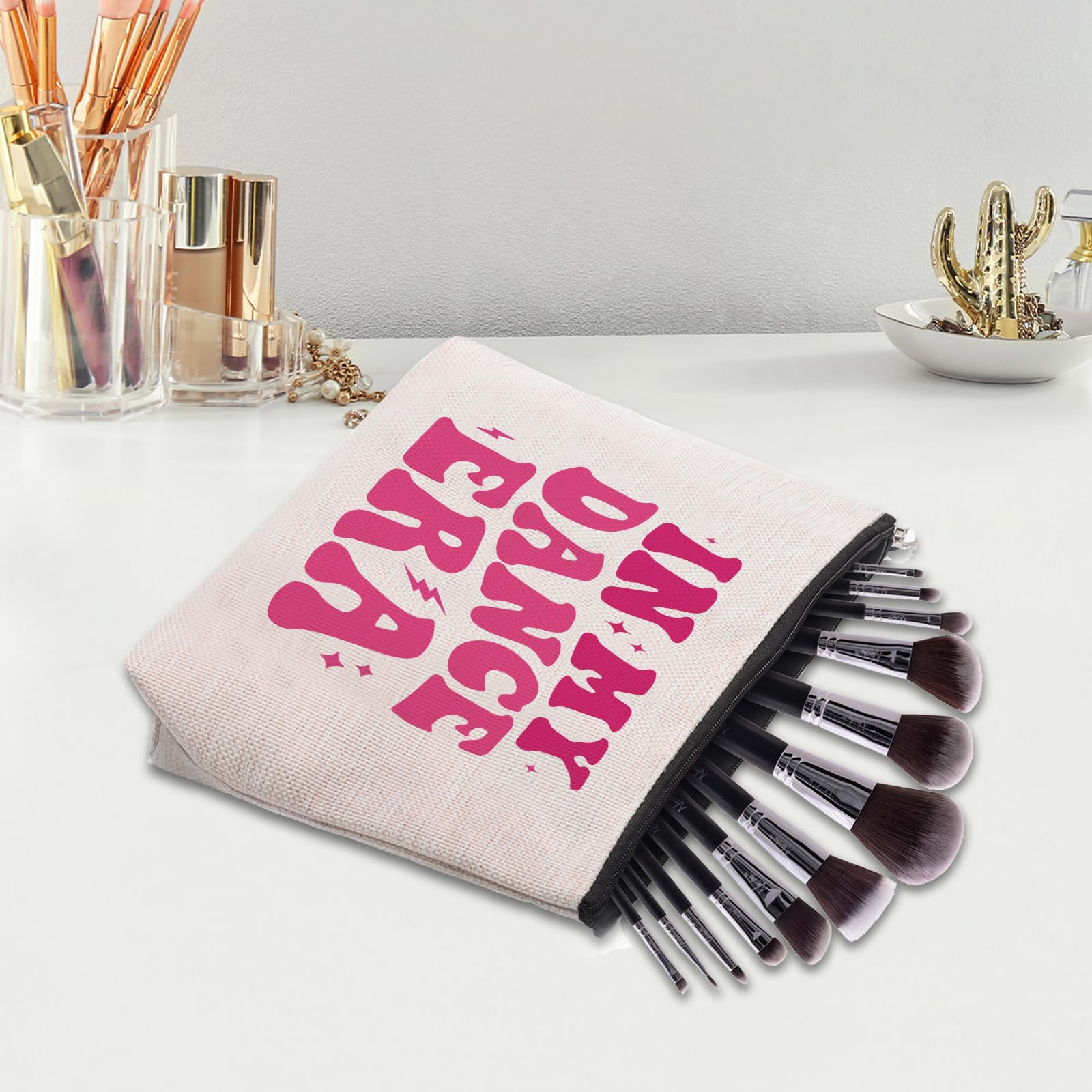Dancer Gifts Makeup Cosmetic Bag - In My Dance Era Essentials for Women, Perfect for Dance Team Coaches, Teachers & Birthday Presents, Ideal for Dance Classes, Rehearsals & Performances