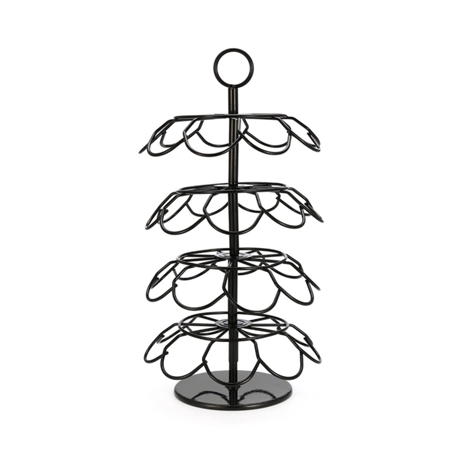 360° Rotating Coffee Capsule Holder - Reusable Storage Stand for Nespresso & Keurig Pods, Holds 36 Capsules - Black Kitchen Organizer for Coffee Bars & Office Break Rooms