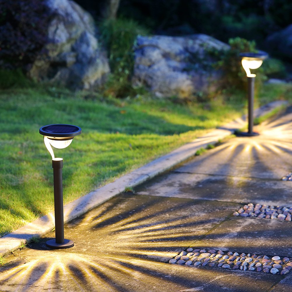 Twinkle Star 50 Lumens Solar Outdoor Lights 4 Pack - Waterproof Solar Pathway Lights with 12 Hours Runtime for Walkway, Patio, Yard, Driveway, Garden - Perfect for Landscape Lighting and Home Decoration
