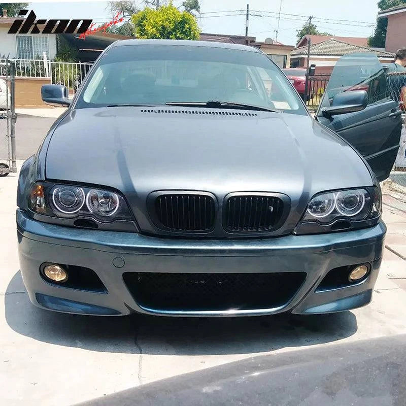 1999-2005 BMW E46 323i 325i 330i Sedan 4-Door Front Bumper Cover - M3 Style Conversion Bumper Replacement for Enhanced Style & Performance - Perfect for Car Upgrades & Street Racing Enthusiasts