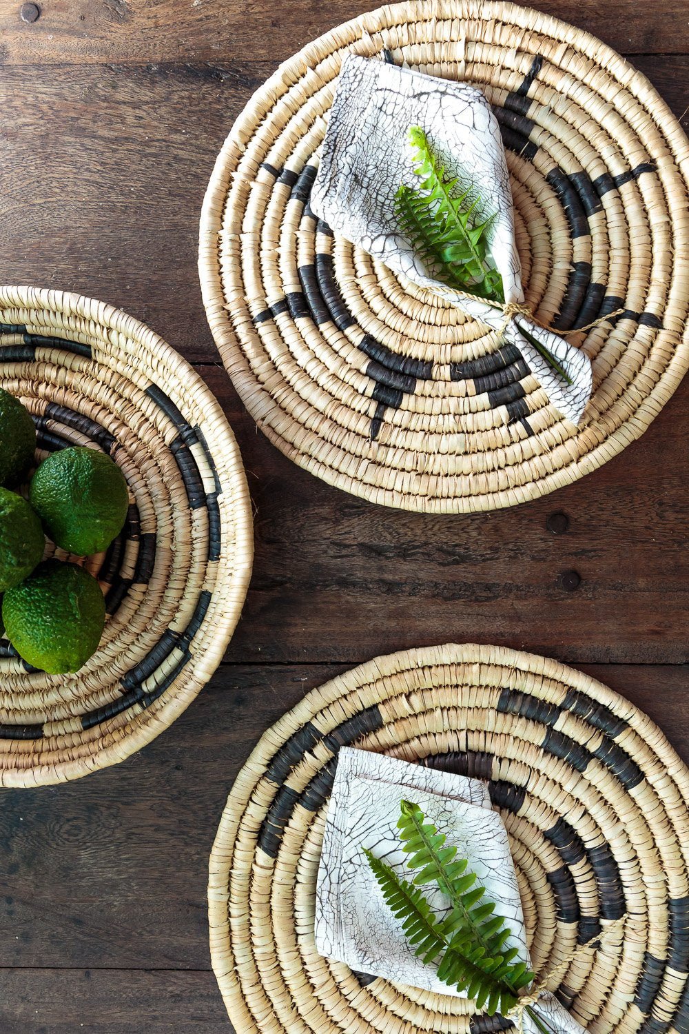 Premium Woven Checker Placemats Set of 4 - Stylish Cotton Table Mats for Dining Room Decor - Perfect for Thanksgiving, Christmas Dinner & Home Entertaining
