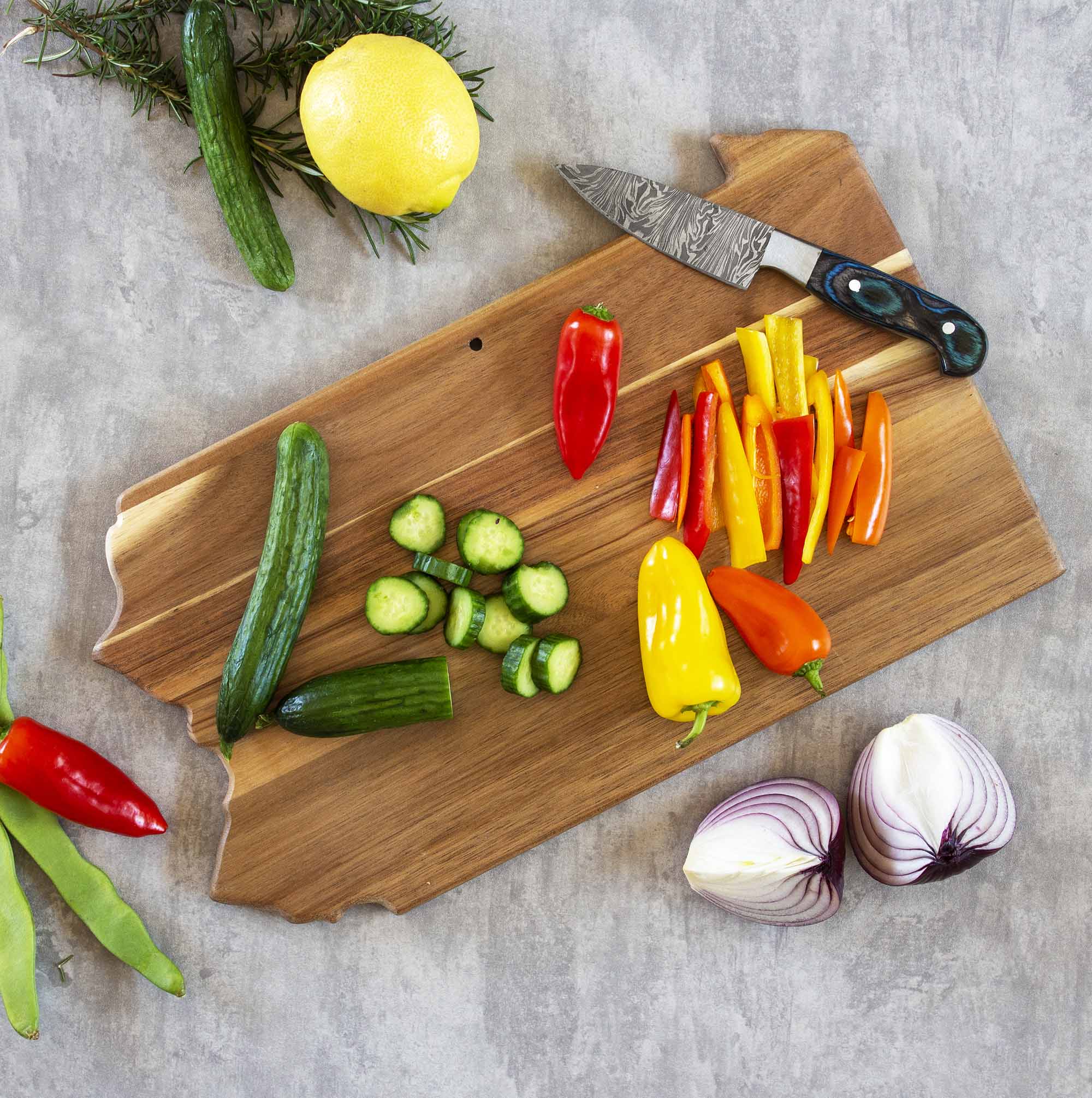 Premium Pennsylvania Wood Cutting Board by Rock & Branch® - Handcrafted Hardwood Chopping Block for Kitchen, Charcuterie & Serving - Perfect for Home Chefs & Entertaining