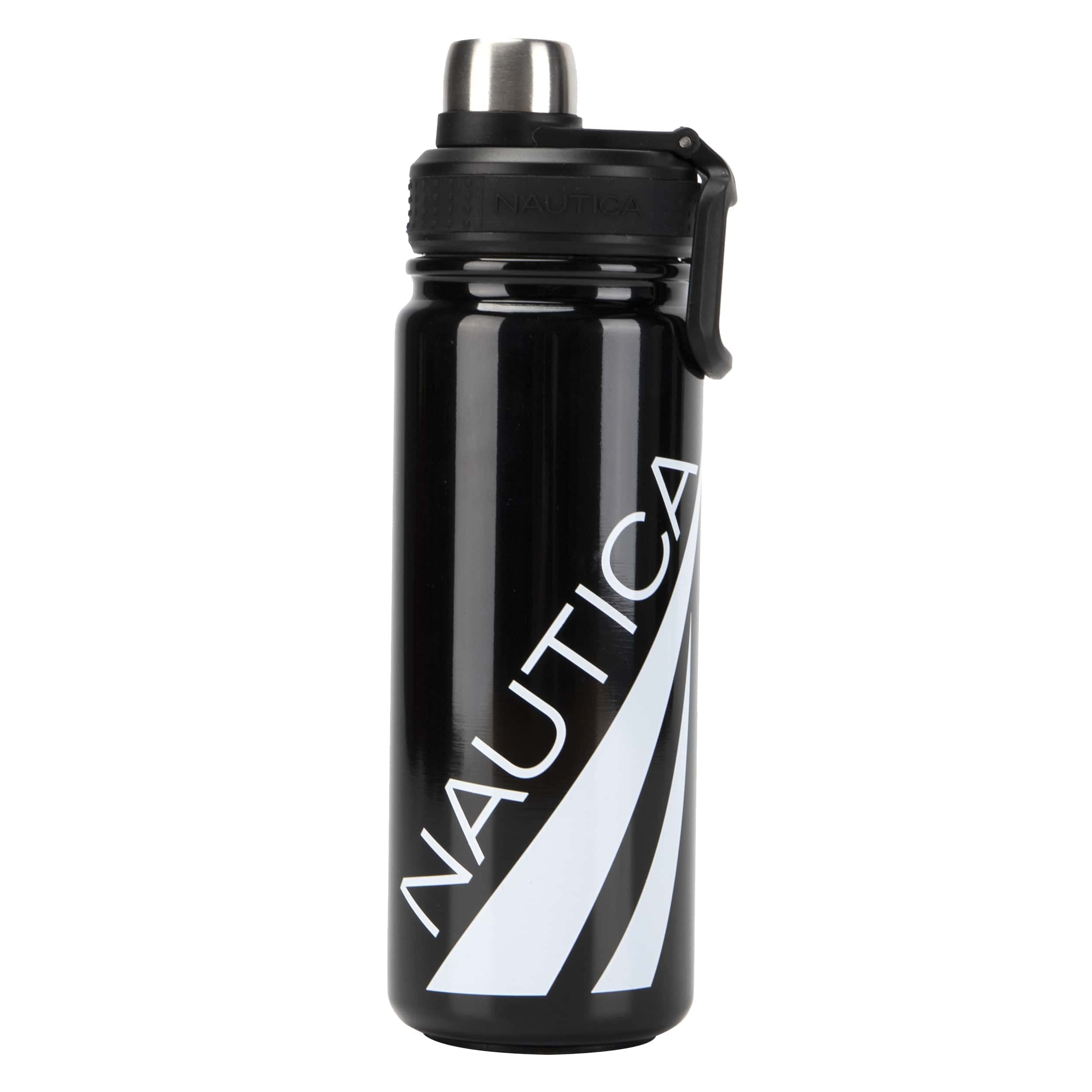 Nautica Insulated Stainless Steel Water Bottle - 32oz Double Wall Vacuum Flask with Dual Mouth Chug Cap & Wide Opening - BPA Free Reusable Metal Bottle for Gym, Hiking, Camping & Outdoor Activities