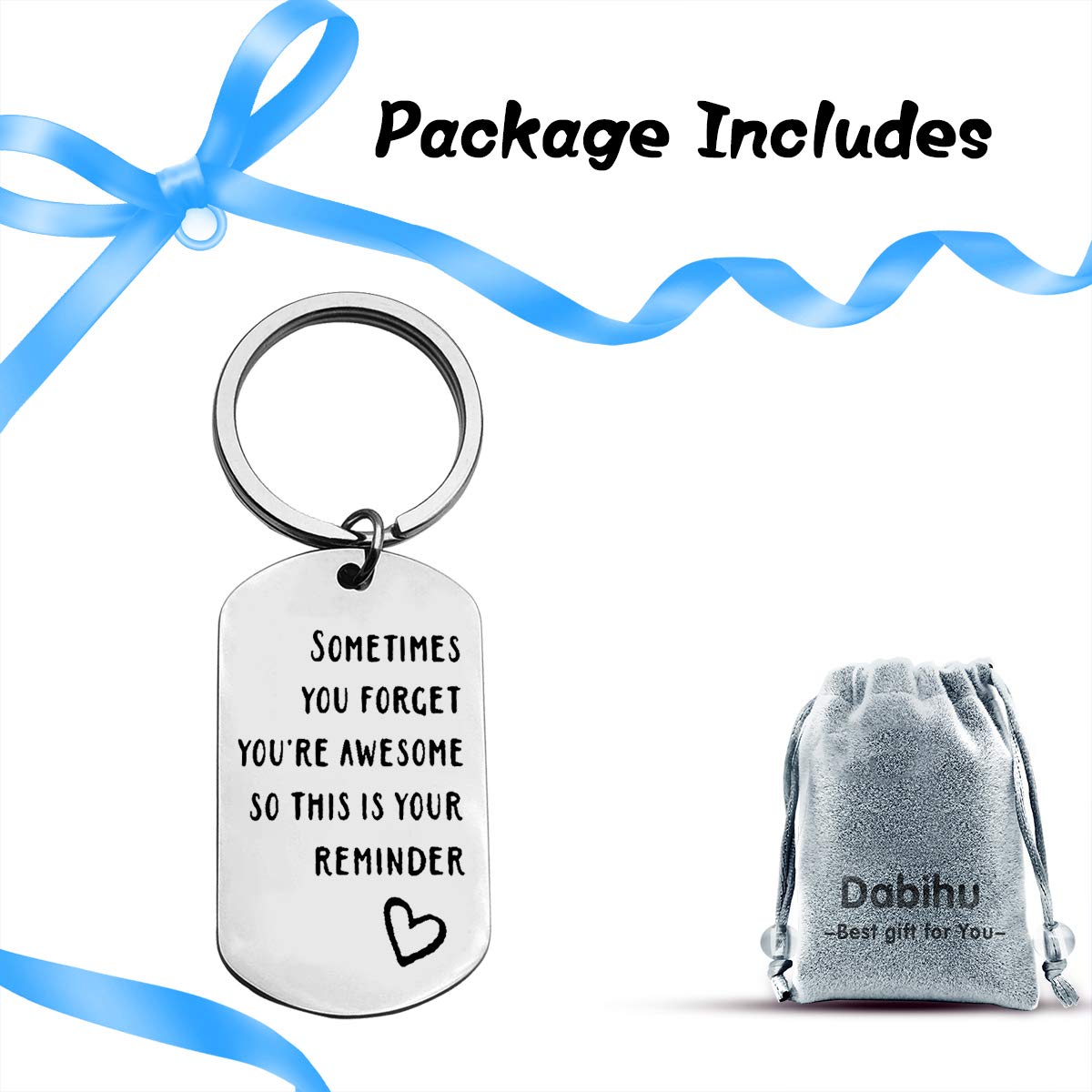 Inspirational Keychain - Funny Thank You Appreciation Gift for Coworker, Boss, Teacher | Encouragement Gifts for Men & Women | Christmas, Birthday, Graduation Gift for Son, Daughter, Friends, Sister | Perfect for Office, School, Daily Motivation