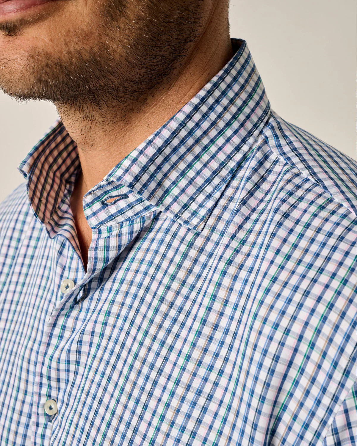 Johnnie O Men's Plaid Sport Shirt - Classic Casual Button Down Shirt for Golf, Work & Outdoor Activities