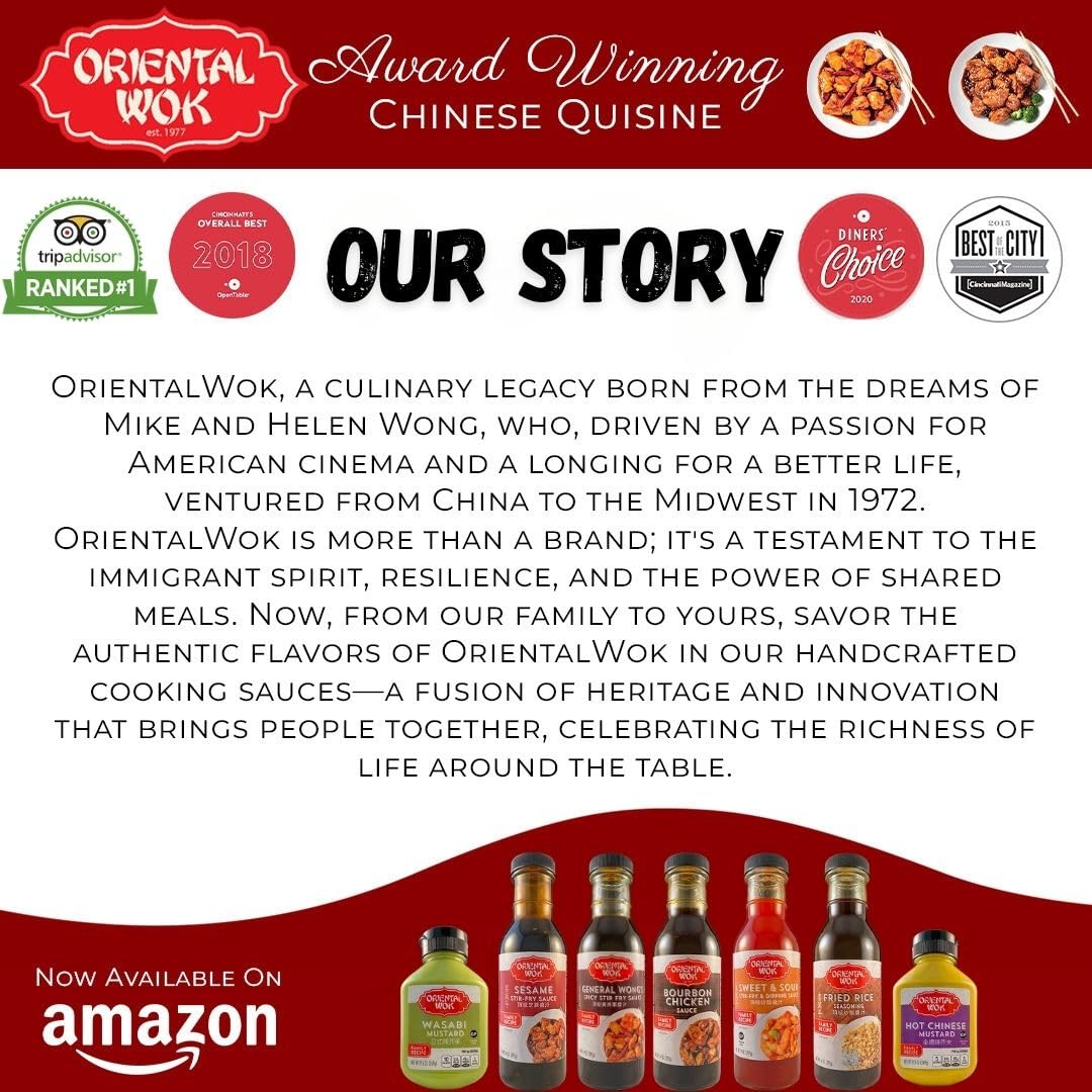 Premium Oriental Wok Sesame Stir-Fry Sauce - Sweet & Umami Flavor (14 oz, 2-Pack) | Perfect for Chicken, Shrimp, Steak & Tofu Dishes | Asian Cooking, Meal Prep & Family Dinners