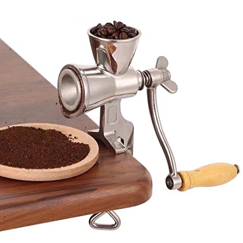 Premium Manual Grain Grinder for Corn, Coffee Beans, Nuts & Spices - Durable Stainless Steel Hand Mill for Fresh Flour & Powder - Perfect for Home Baking, Camping & Off-Grid Cooking