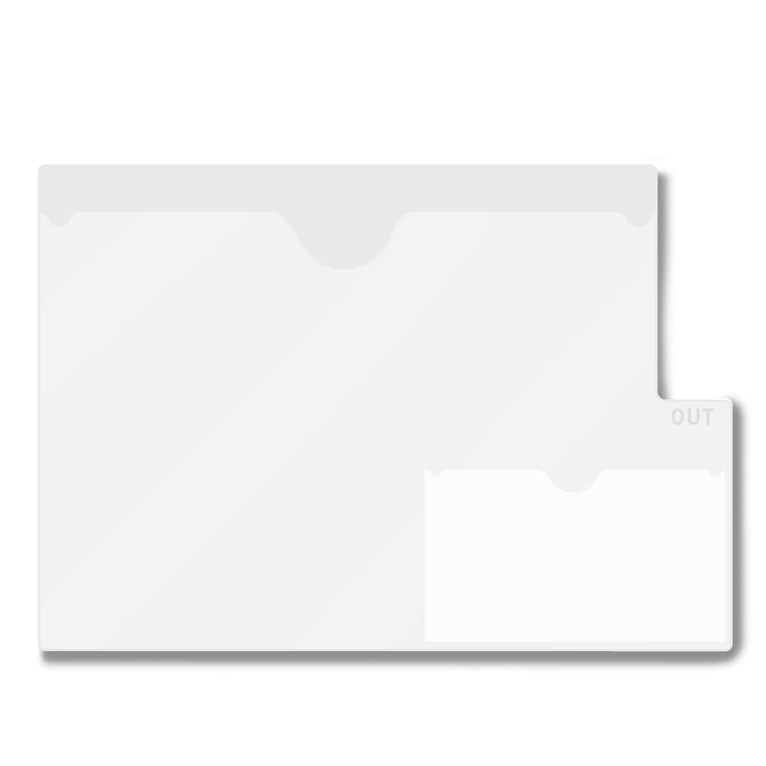 Clear Plastic File Folders Letter Size 9.5