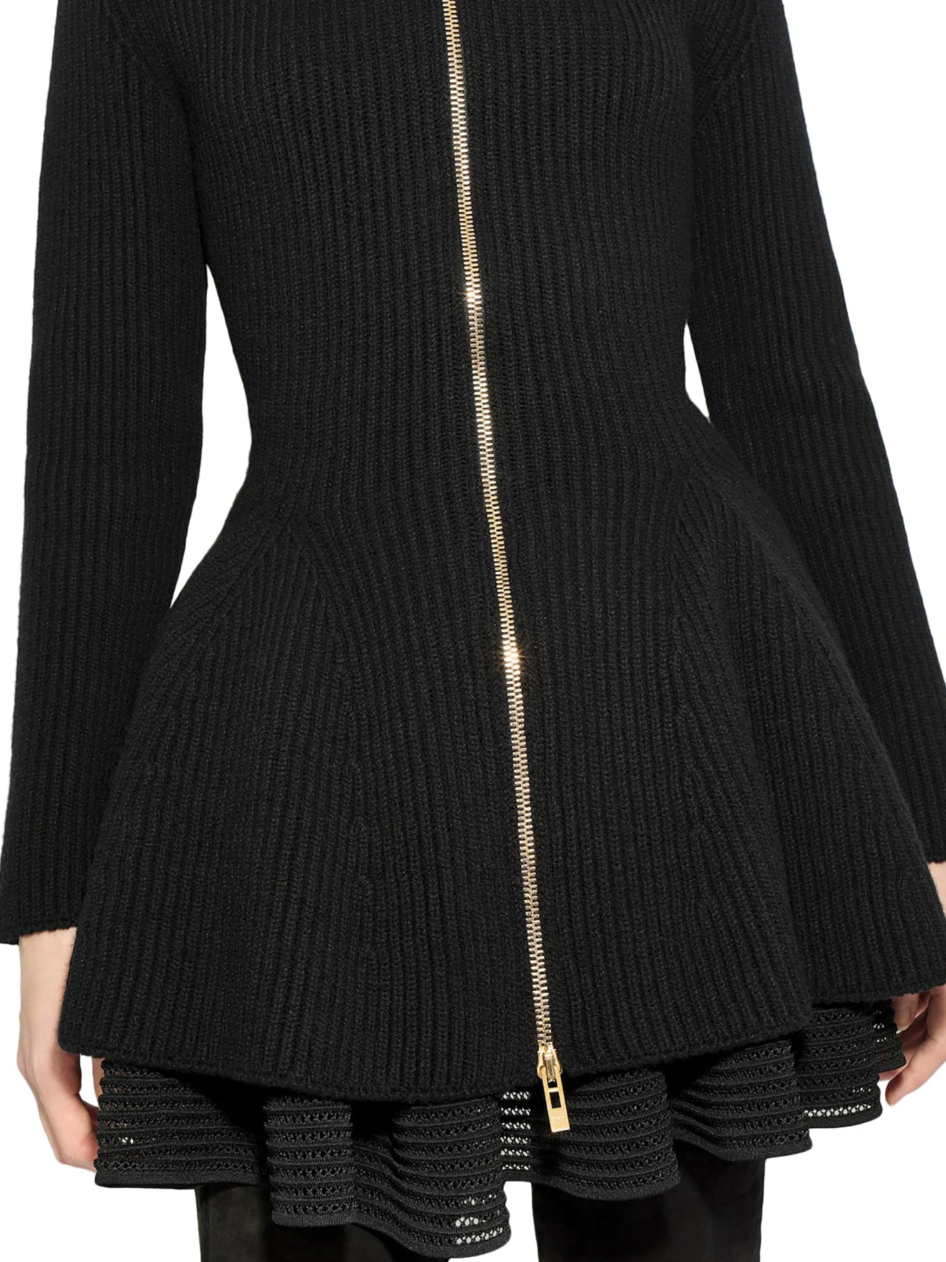 Stylish Flared Cardigan in Ribbed Knit - Cozy & Trendy Women's Sweater for Fall & Winter Outfits